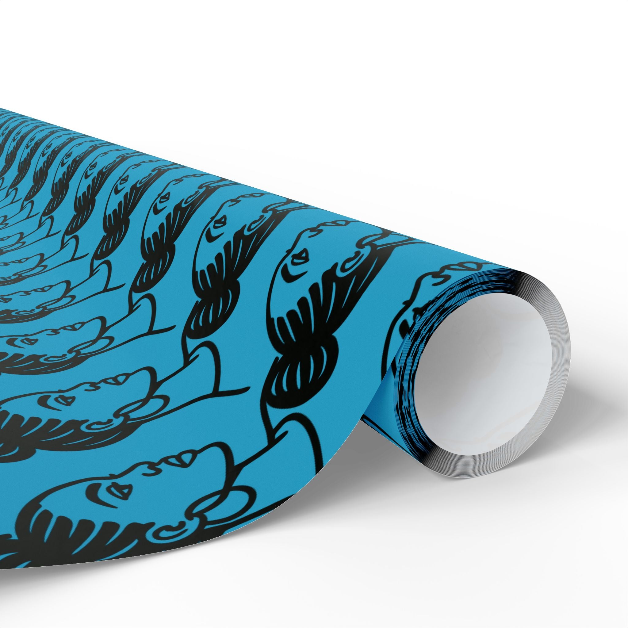 'High Bun' Blue Wrapping Paper