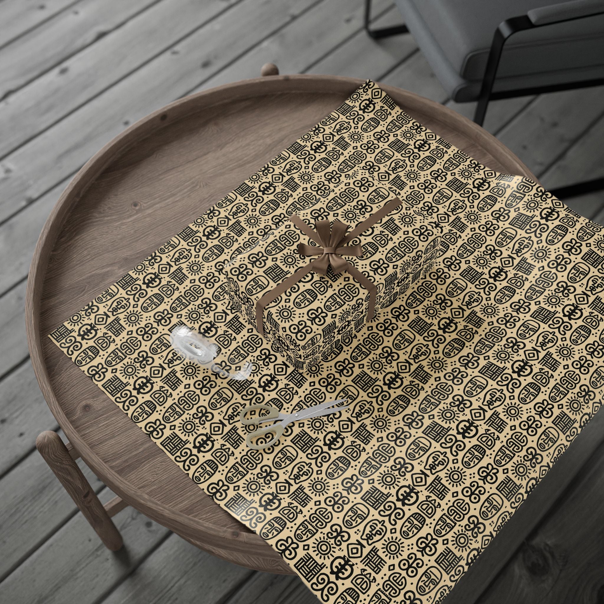 Adrinka Tan Wrapping Paper symbols