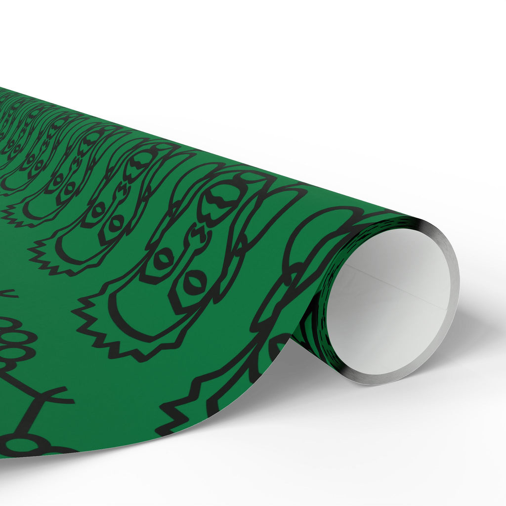 'He is Him' Green Wrapping Paper, Holiday Gift Wrap