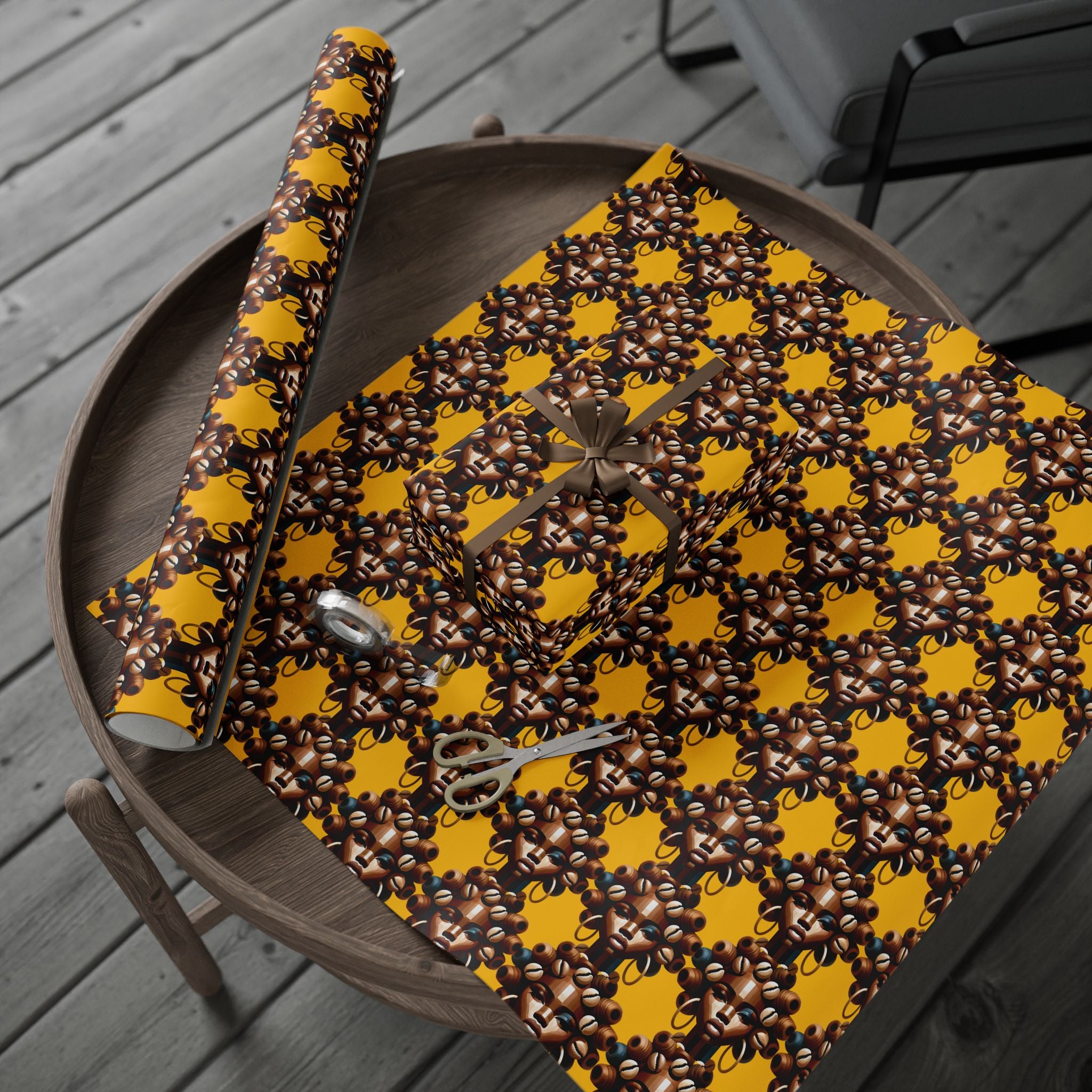 'Dollie' Yellow Wrapping Paper Roll