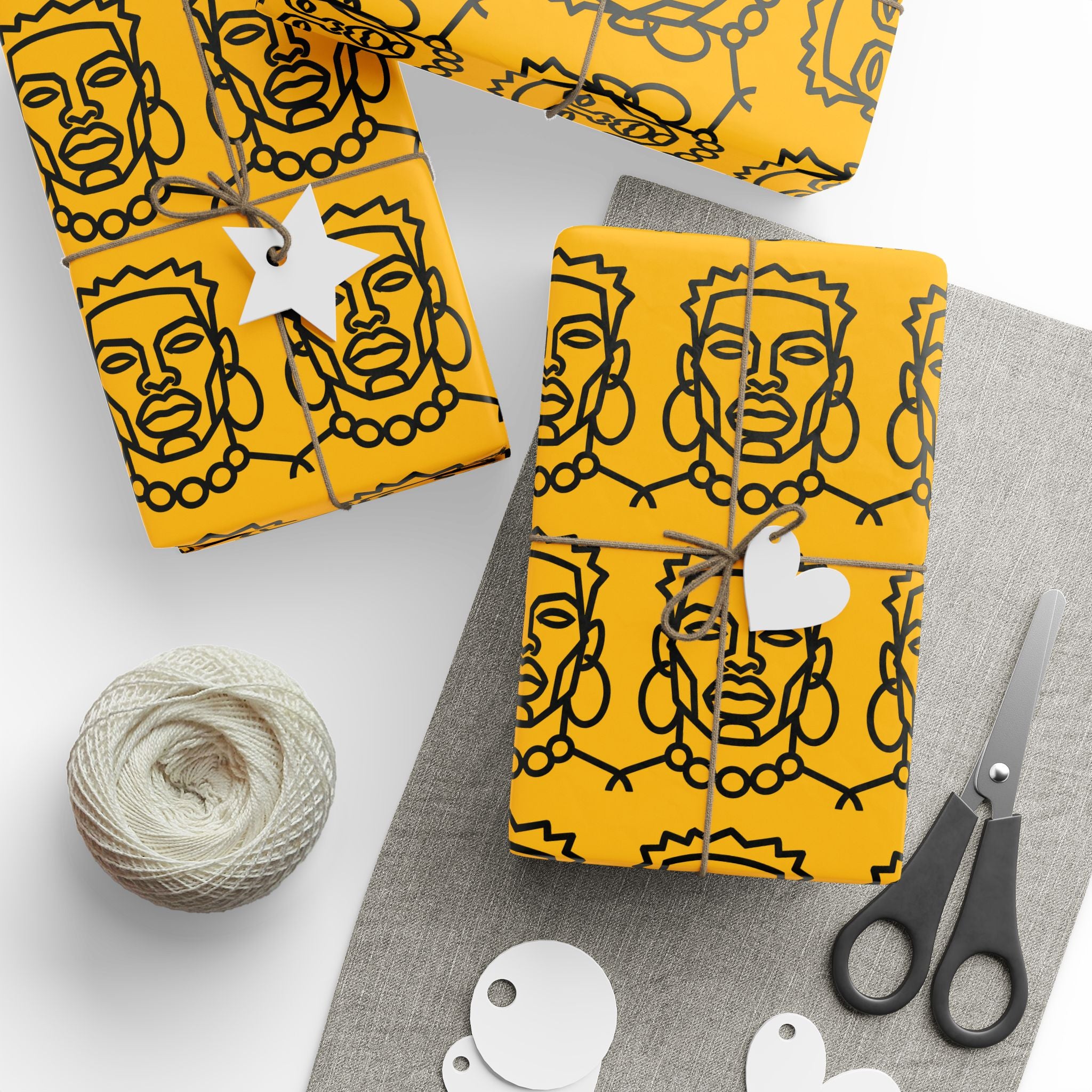 'He is Him' Yellow Wrapping Paper