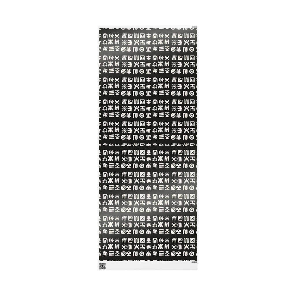 Adinkra Black & White Unique Wrapping Paper