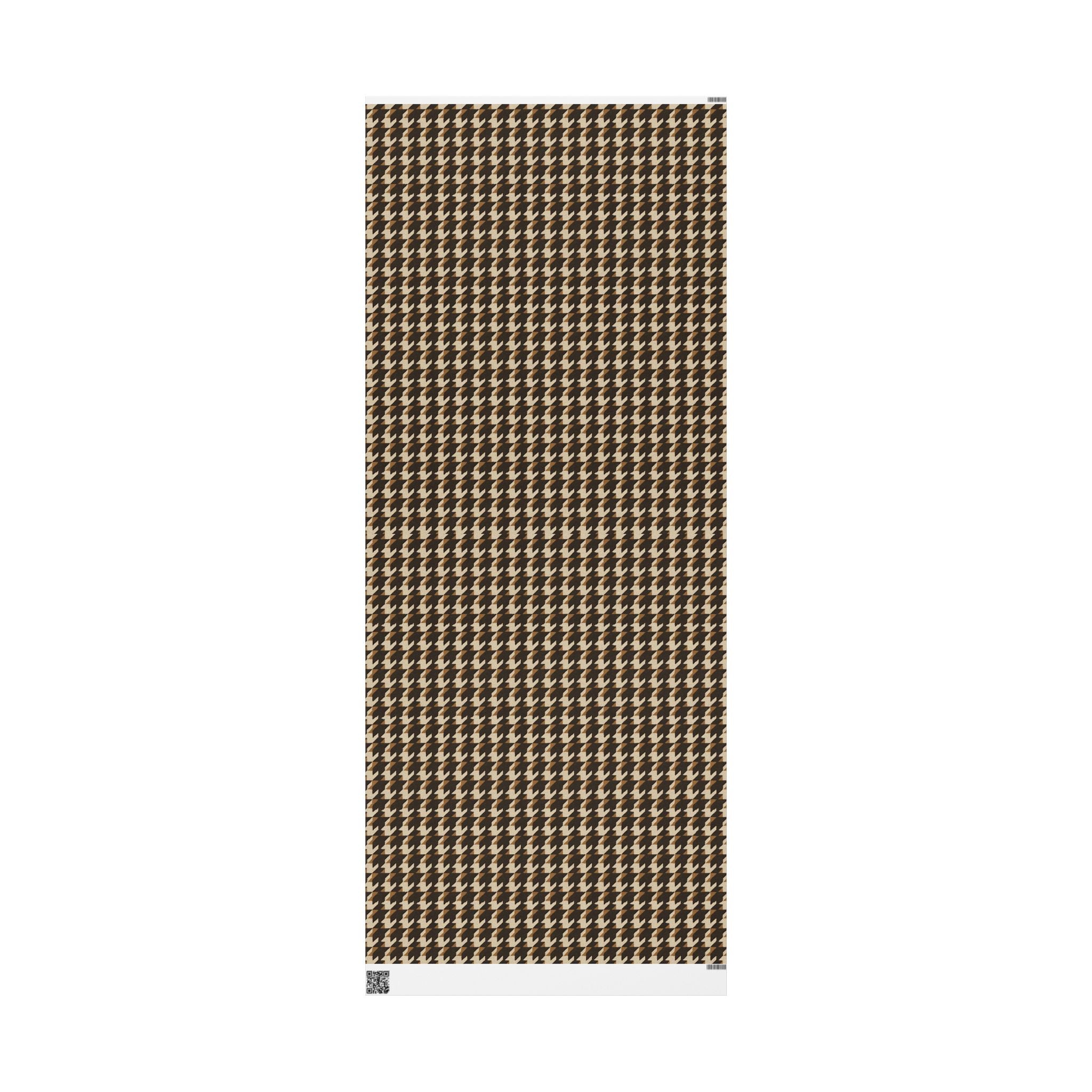Houndstooth Pattern -Brown Wrapping Paper