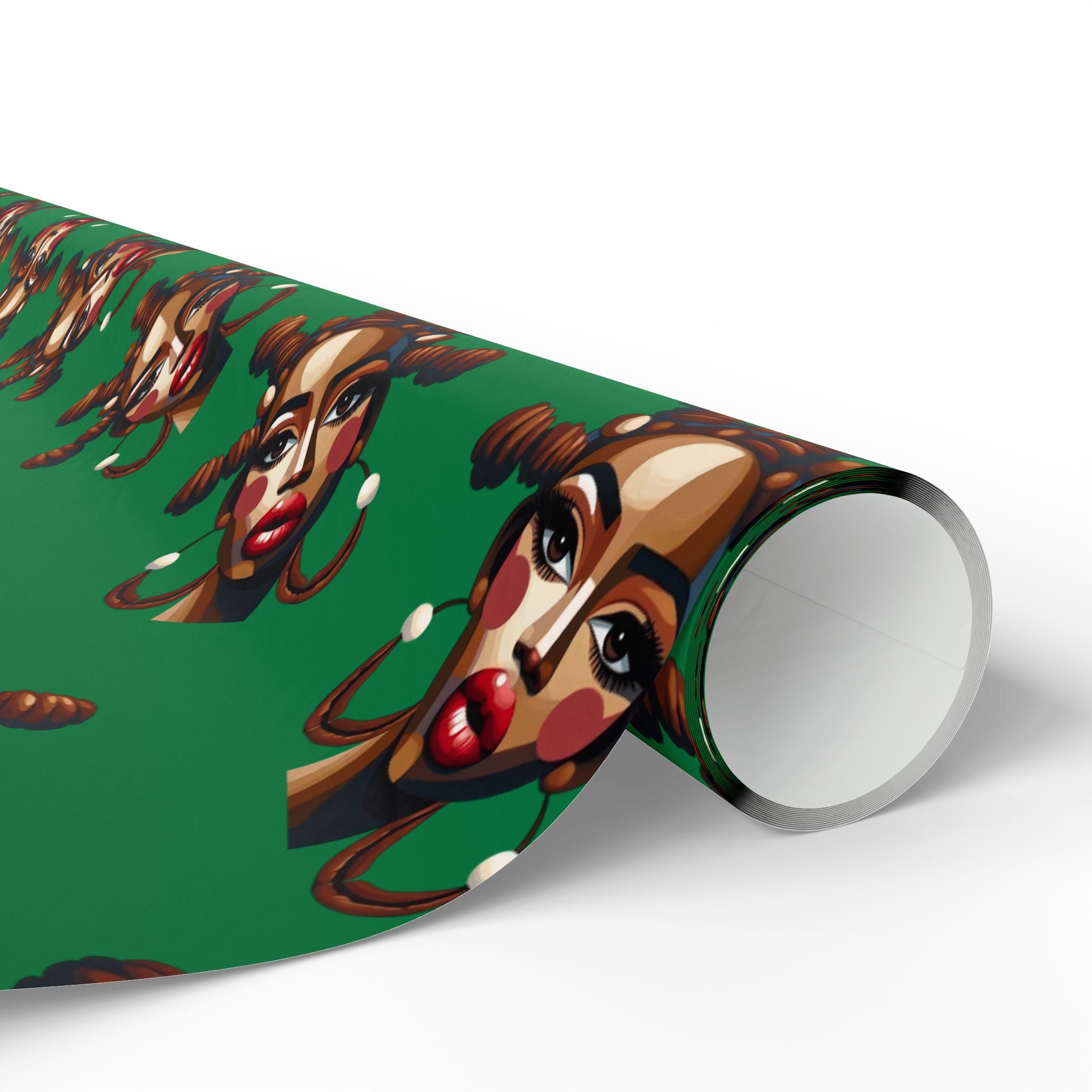 'Bantu' Green Gift Wrapping Paper Roll