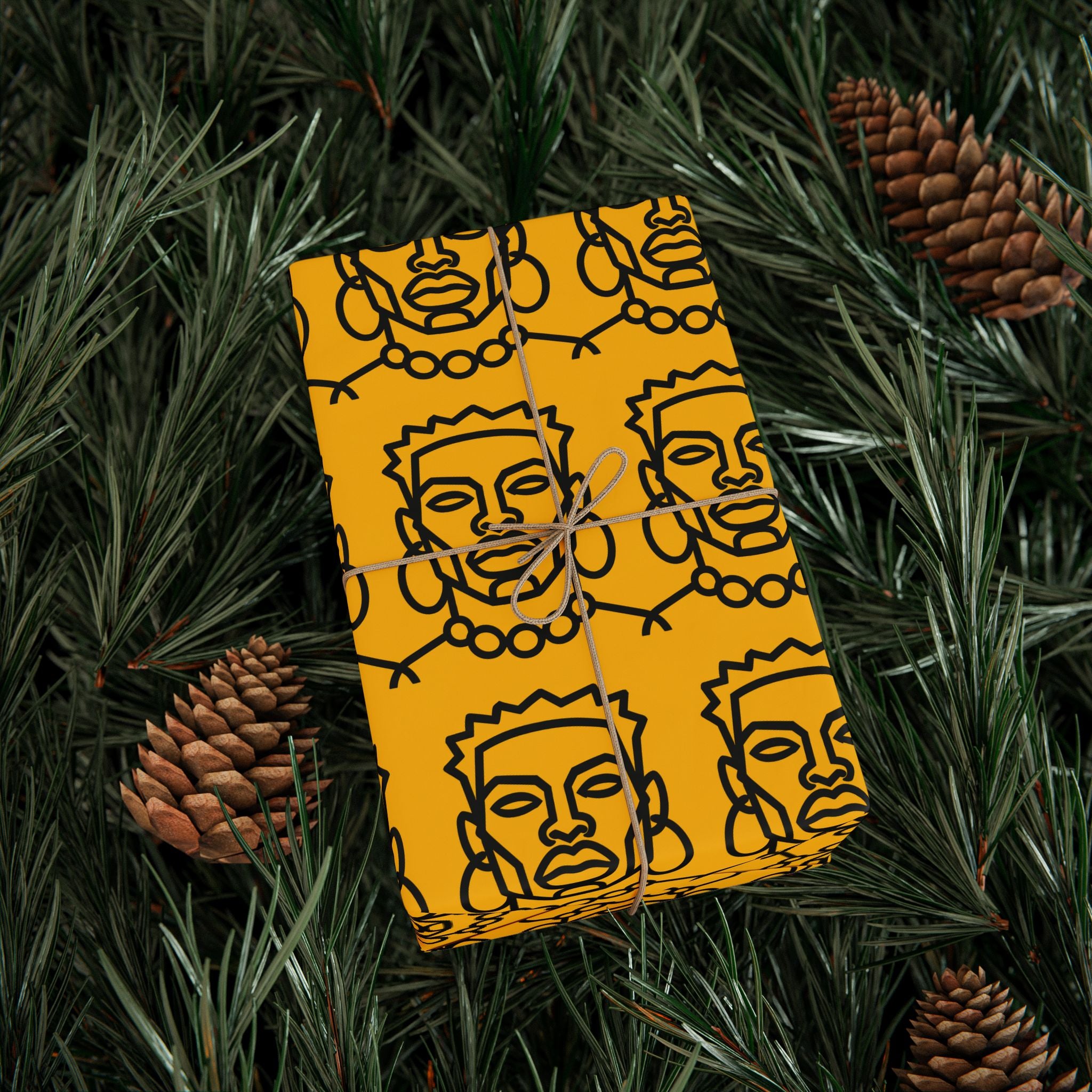 'He is Him' Yellow Wrapping Paper