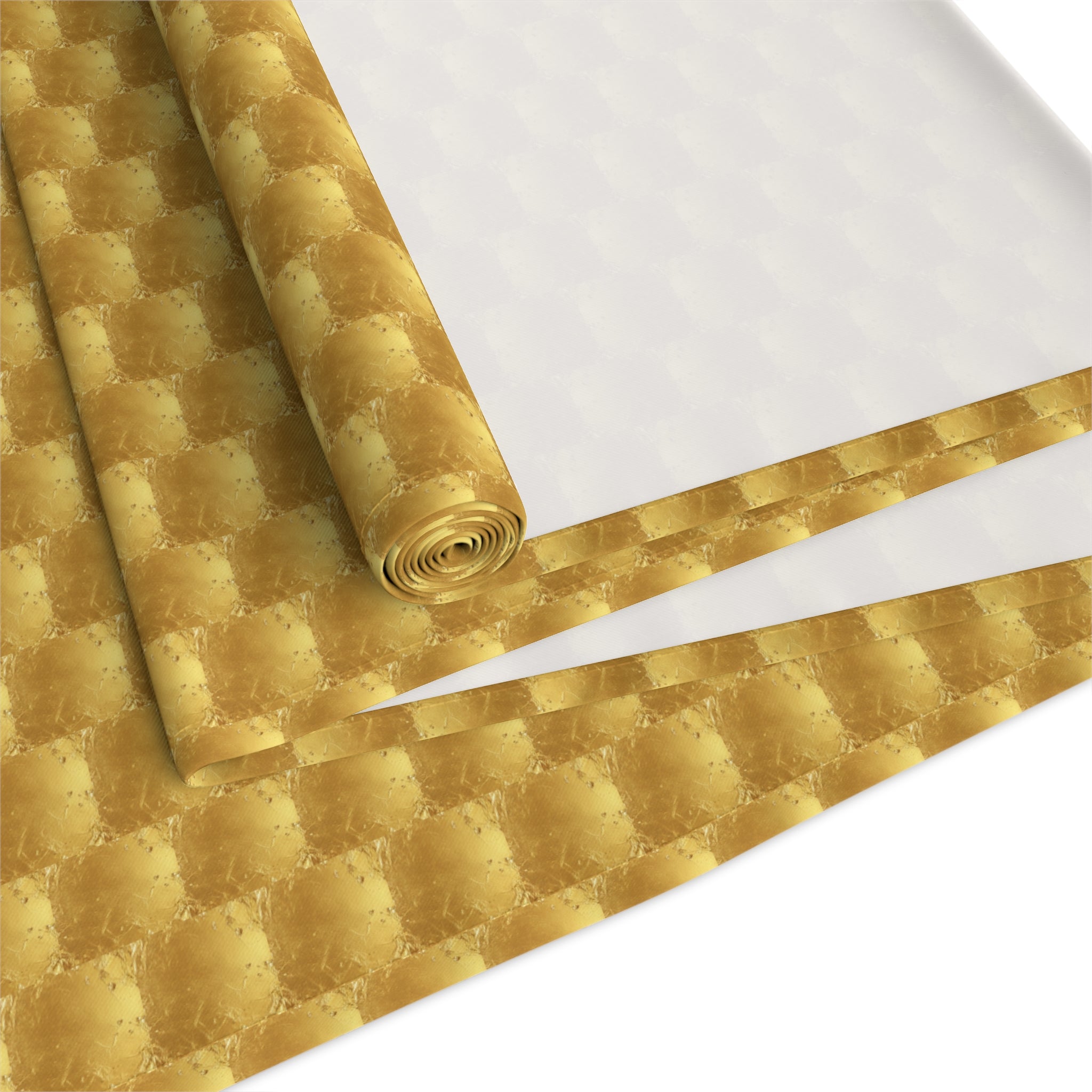 Table Runner - Gold Square Pattern