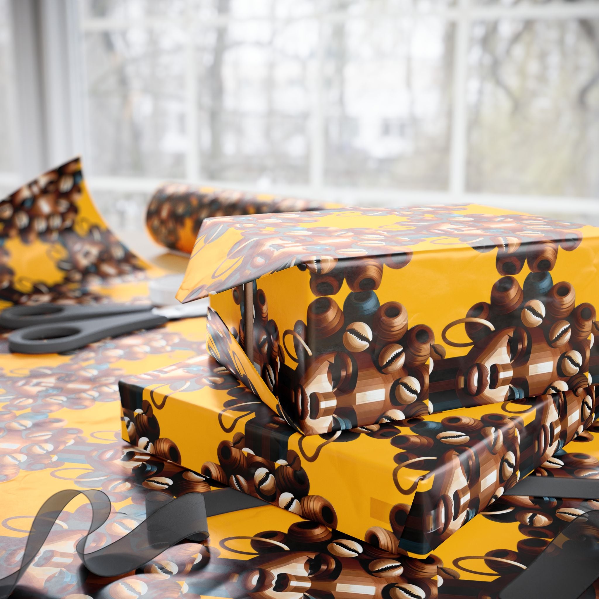 'Dollie' Yellow Wrapping Paper Roll