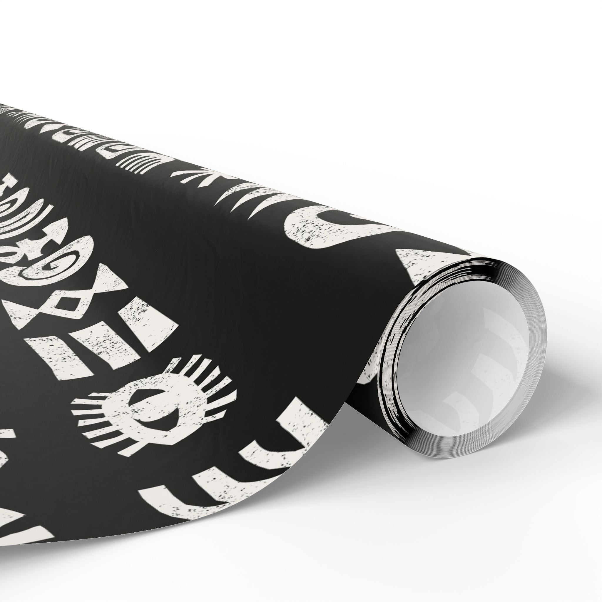 Adinkra Black & White Unique Wrapping Paper