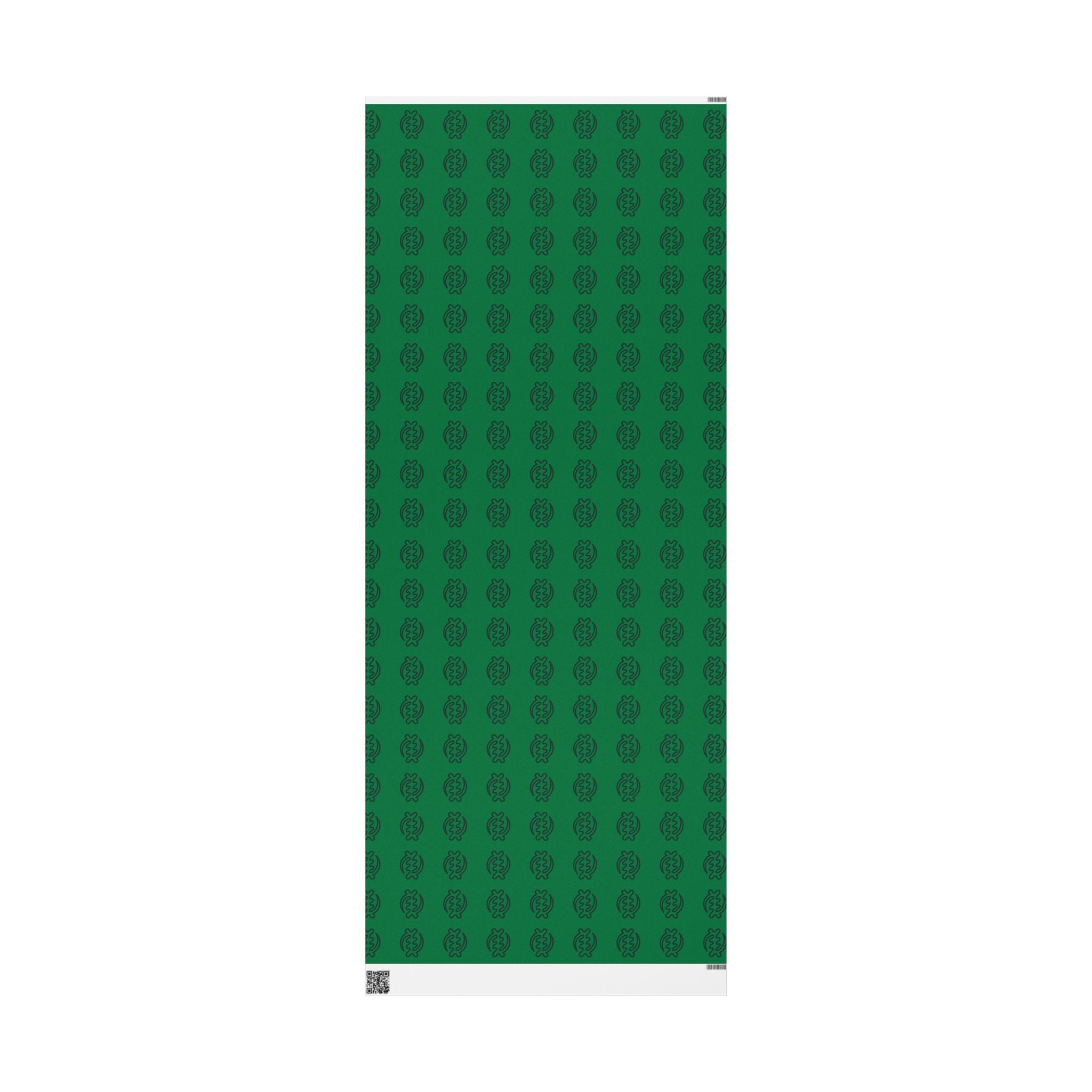 Adinkra Gye Nyame Green Wrapping Paper