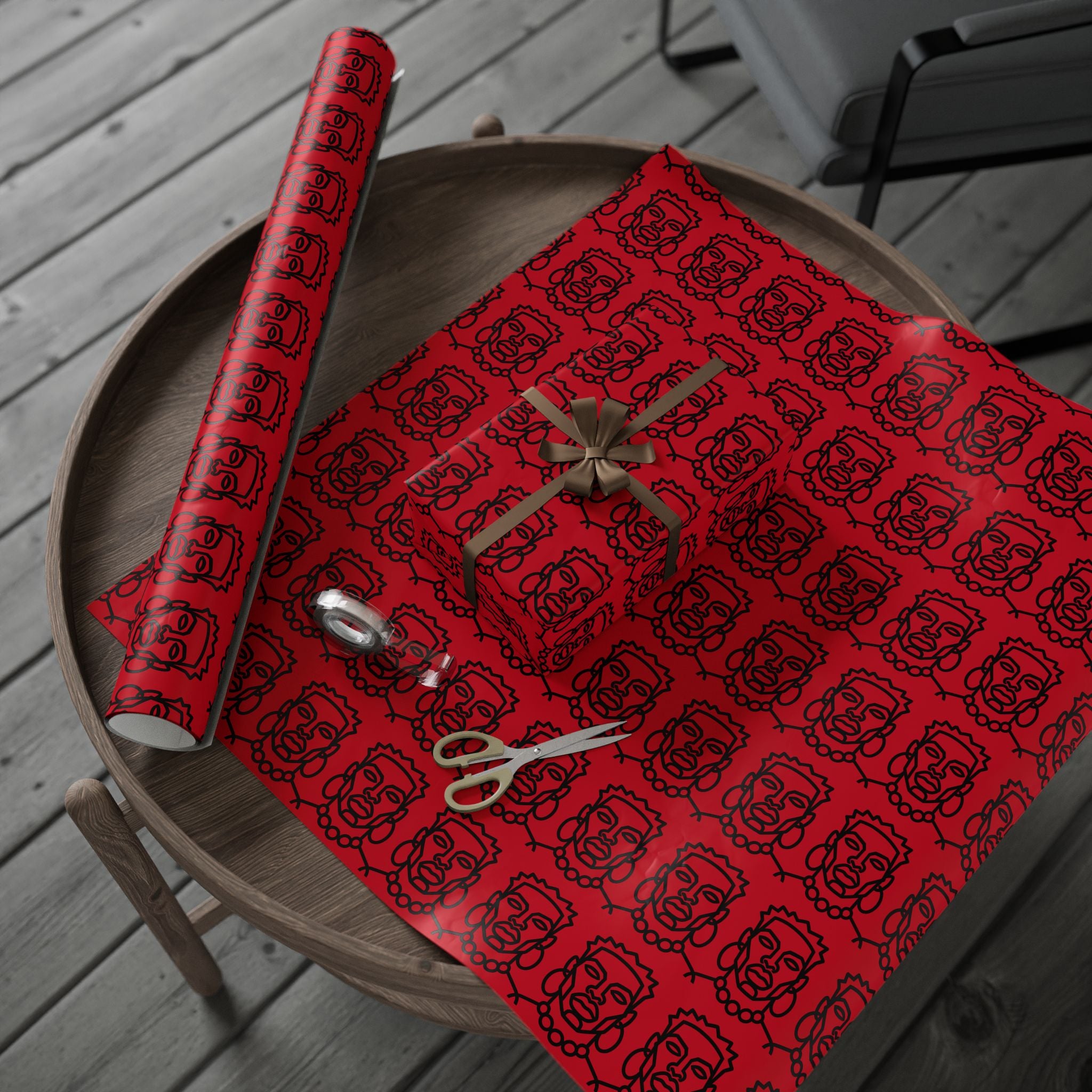 'He is Him' Red Wrapping Paper