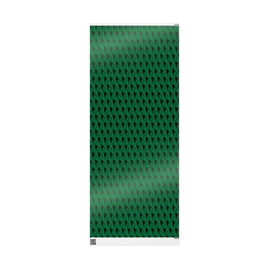 'High Bun' Green Wrapping Paper