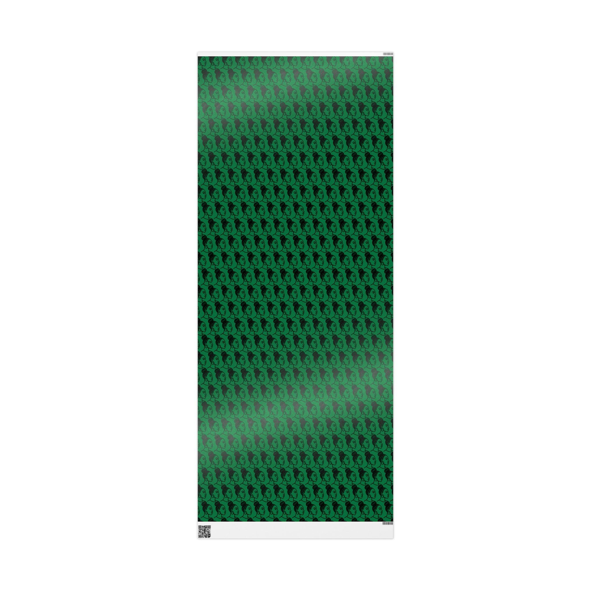 'High Bun' Green Wrapping Paper