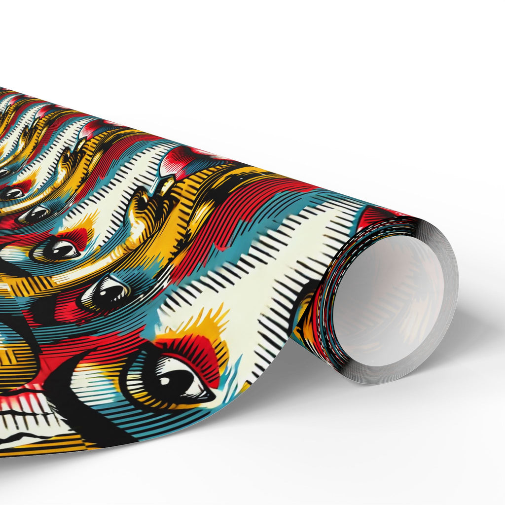 Comic Face, Colorful, Artistic Wrapping Paper