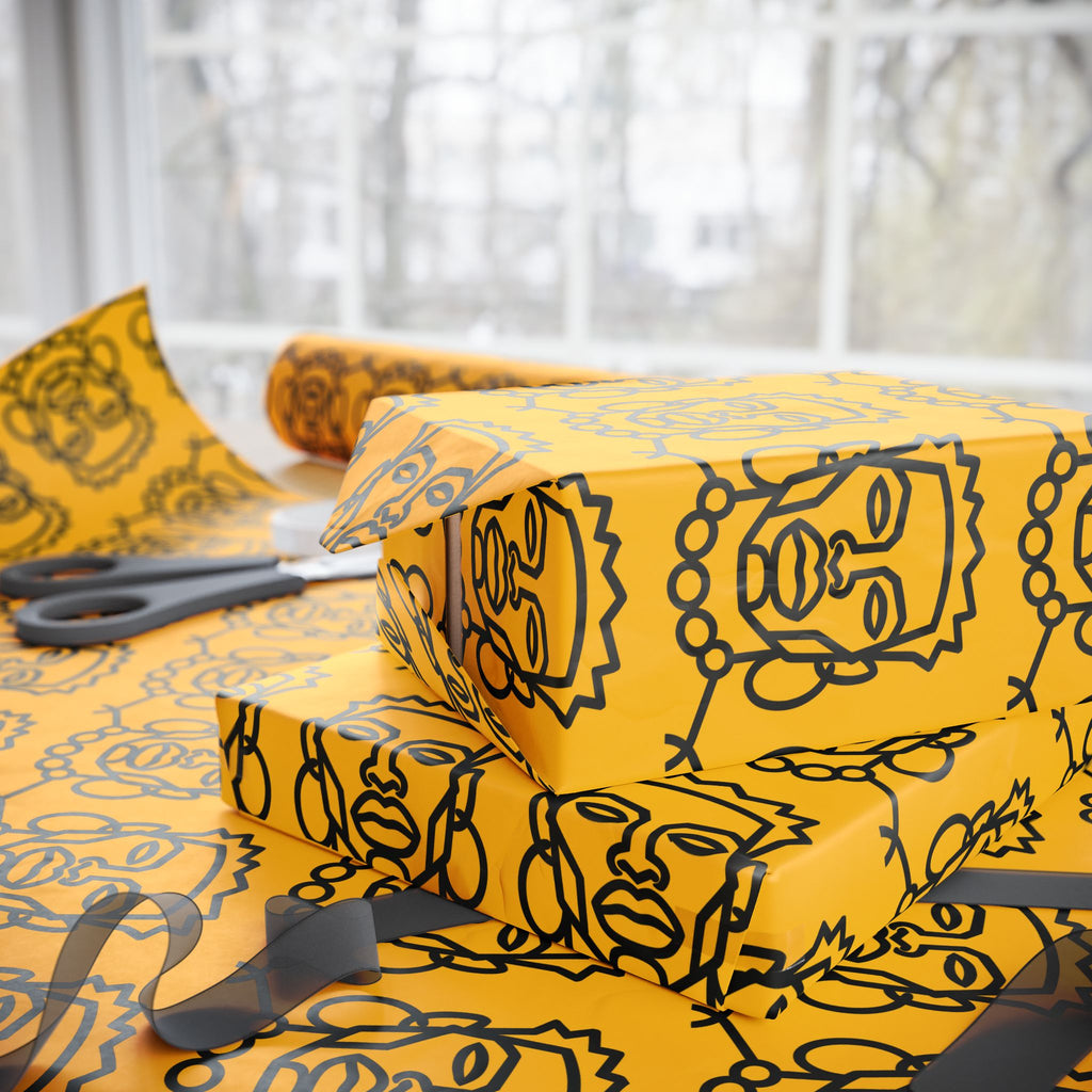 'He is Him' Yellow Wrapping Paper