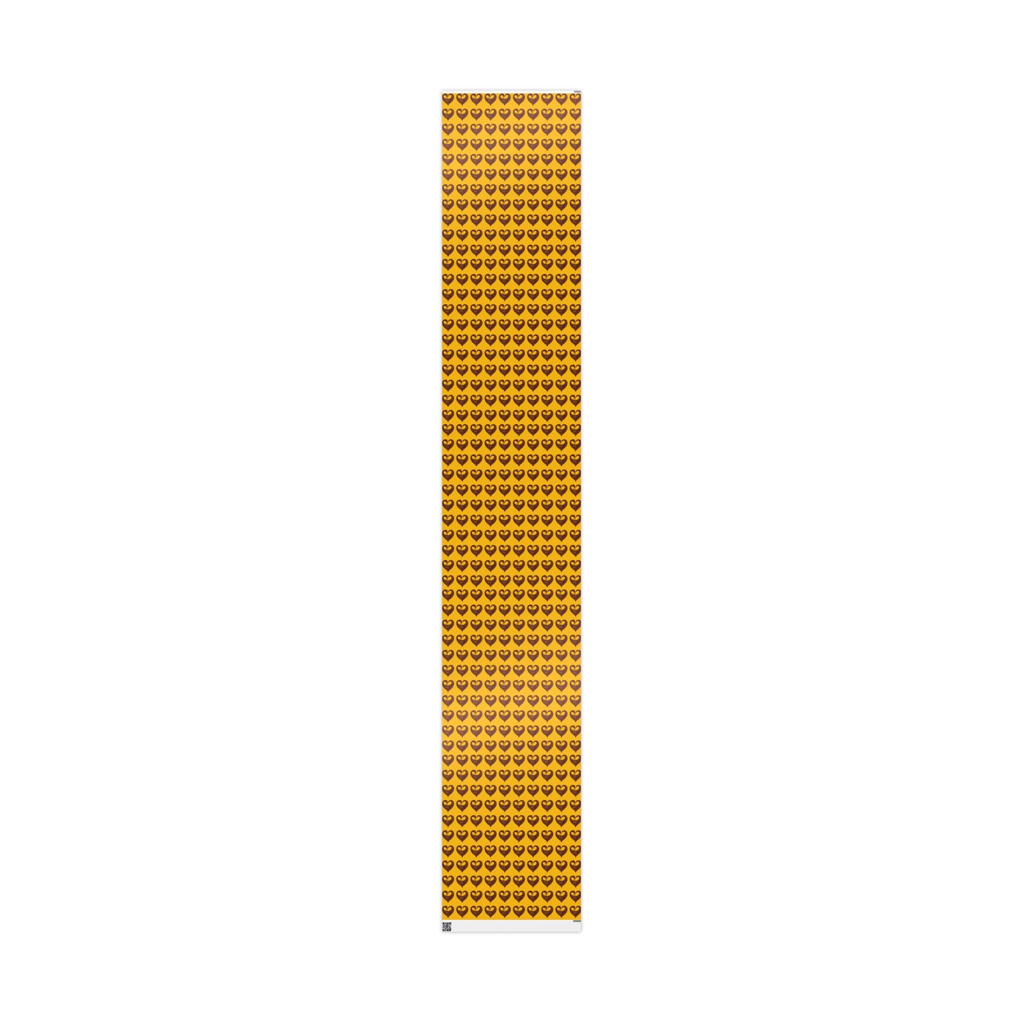 Adinkra Yellow Sankofa Heart Wrapping Paper