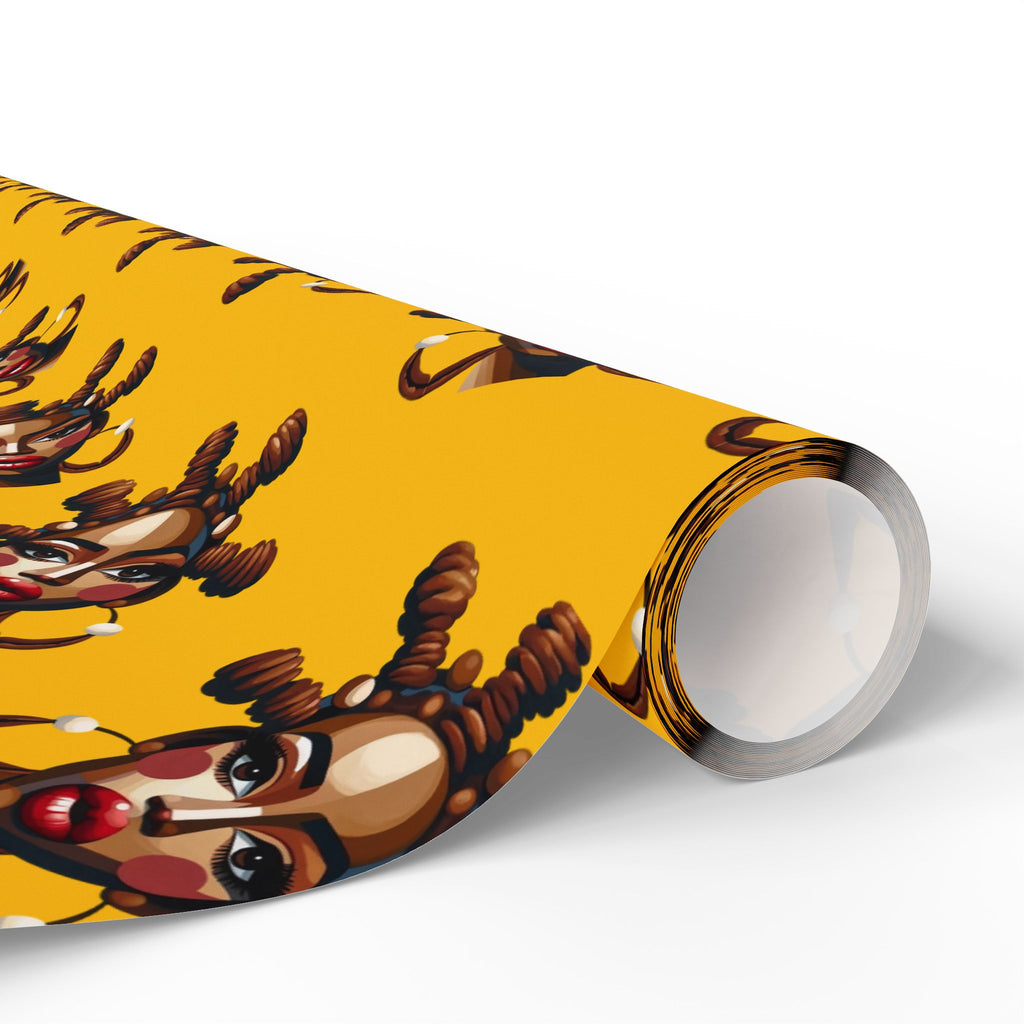 'Bantu' Yellow Gift Wrapping Paper Roll