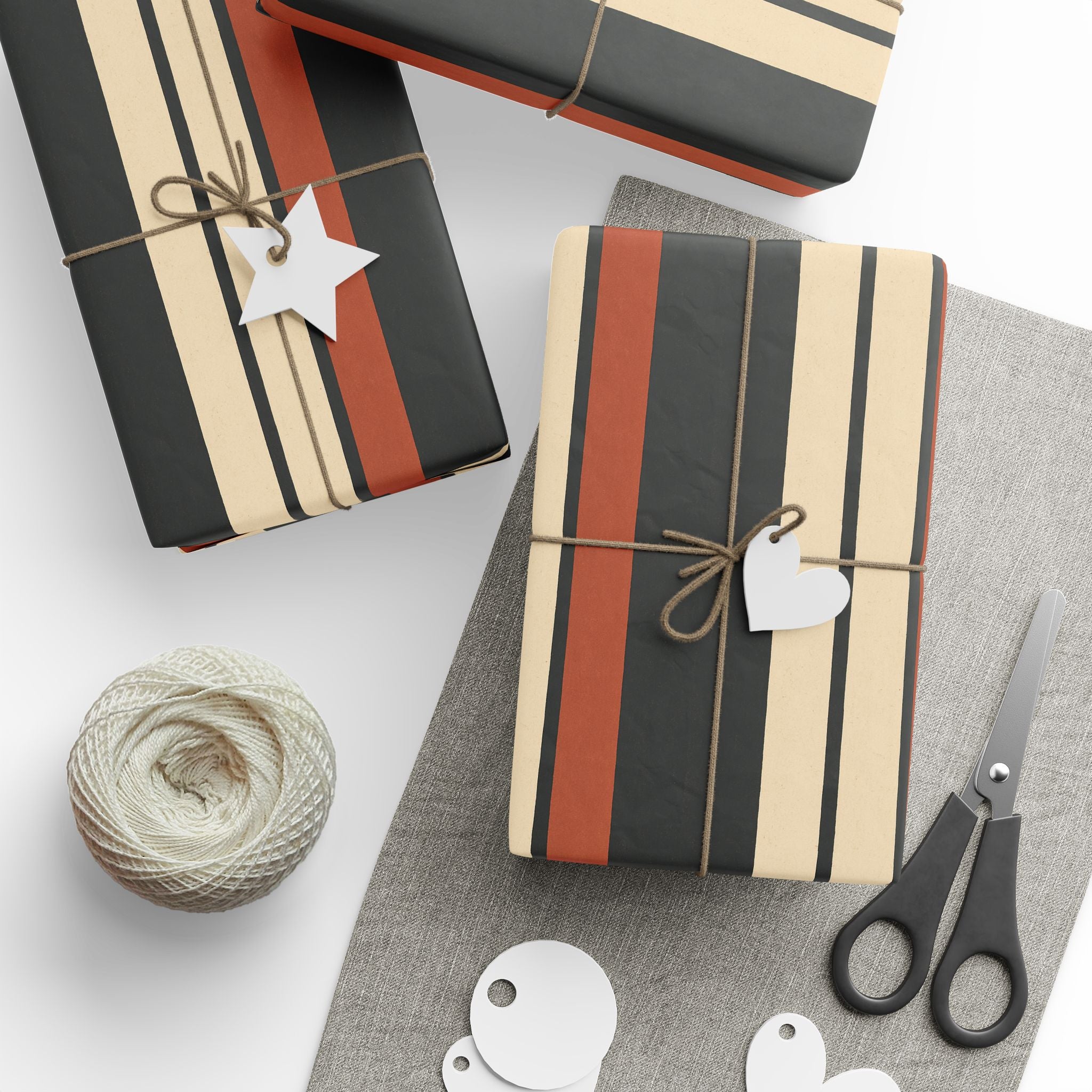 Stripe Brown Tone Wrapping Paper