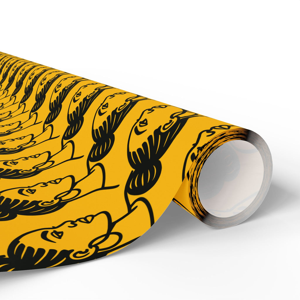 'High Bun' Yellow Wrapping Paper