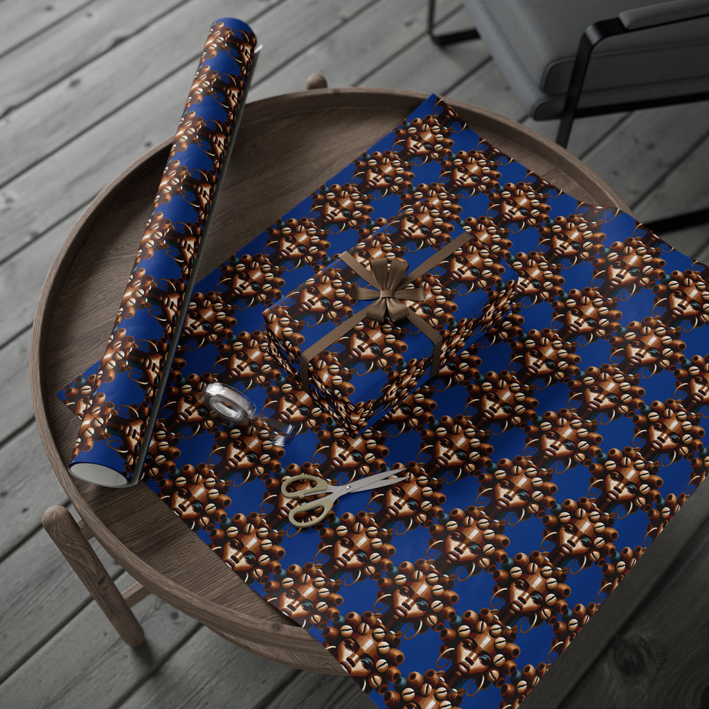 'Dollie' Blue Wrapping Paper Roll