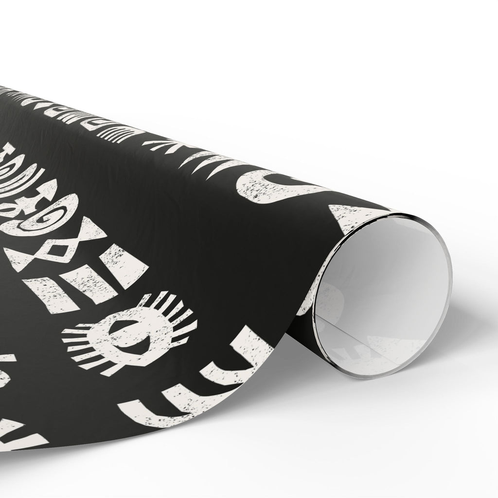 Adinkra Black & White Unique Wrapping Paper