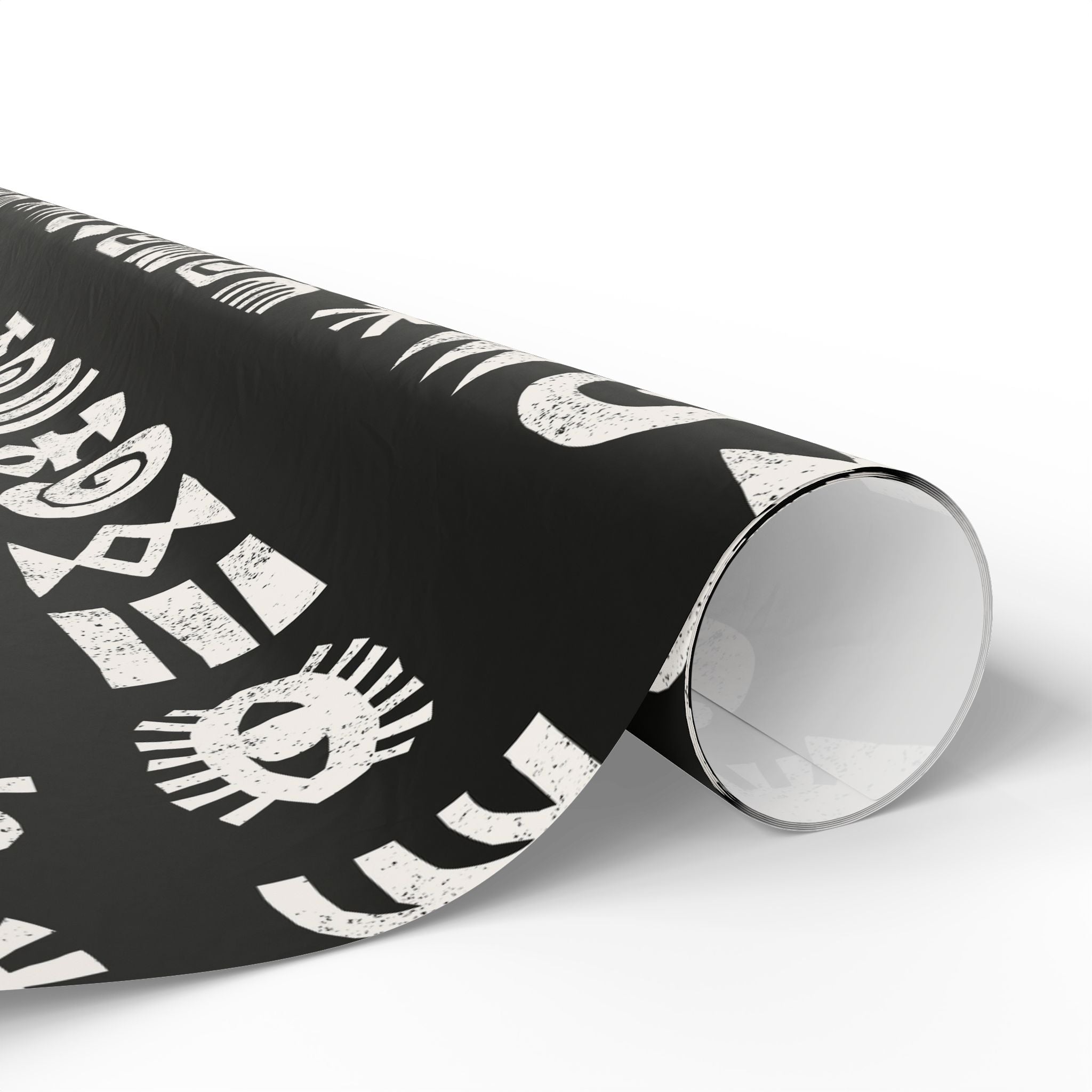 Adinkra Black & White Unique Wrapping Paper
