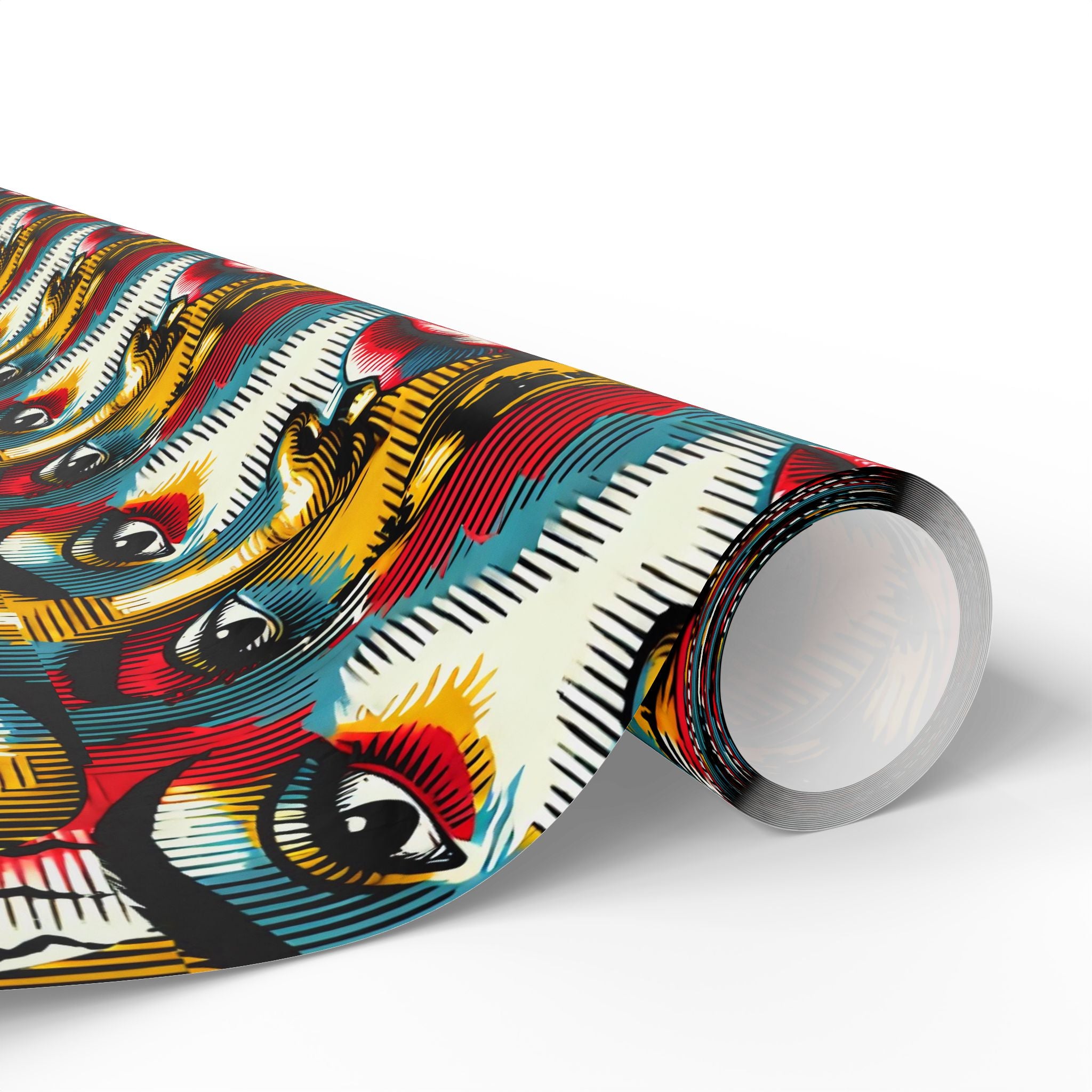 Comic Face, Colorful, Artistic Wrapping Paper