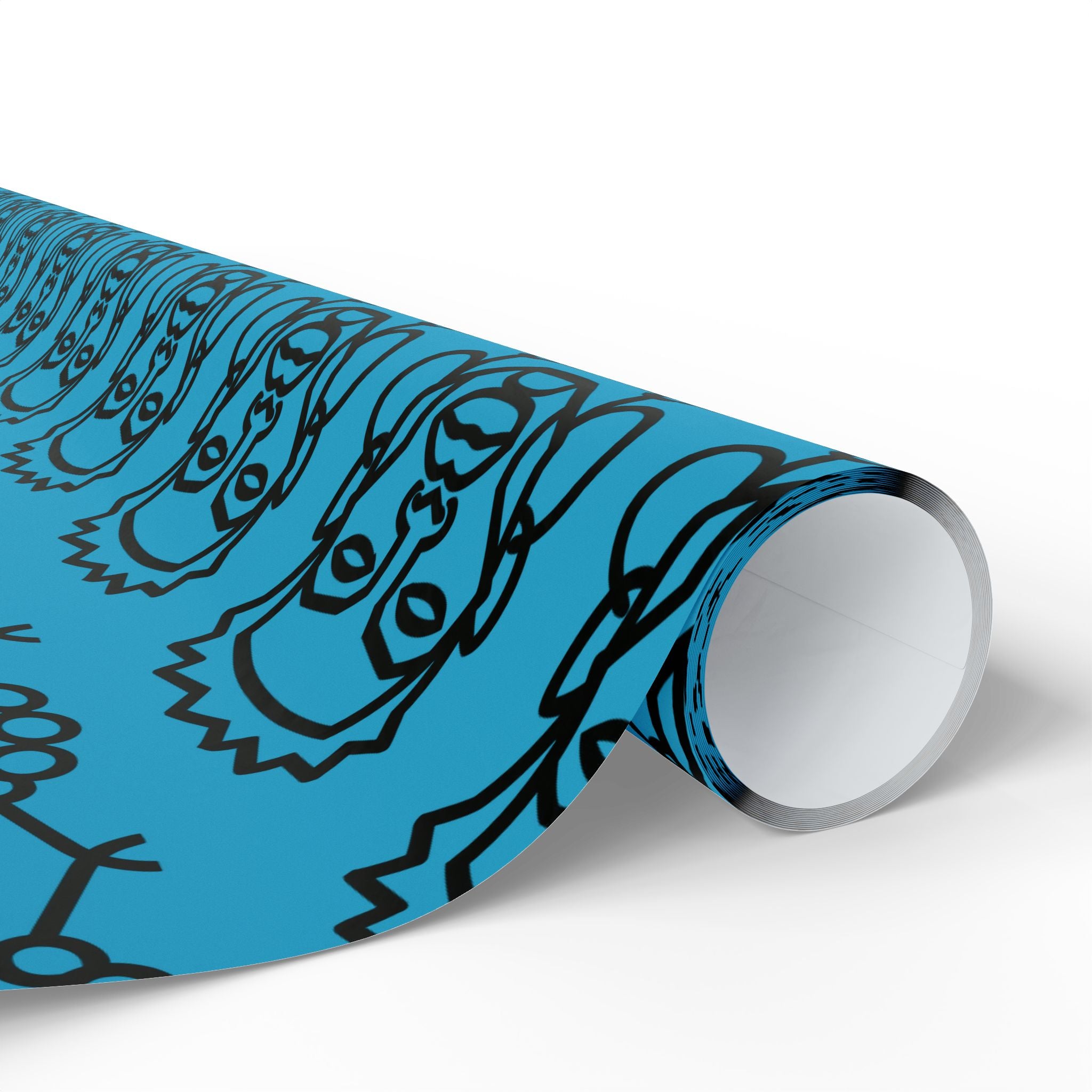 'He is Him' Teal Wrapping Paper, Holiday Gift Wrap