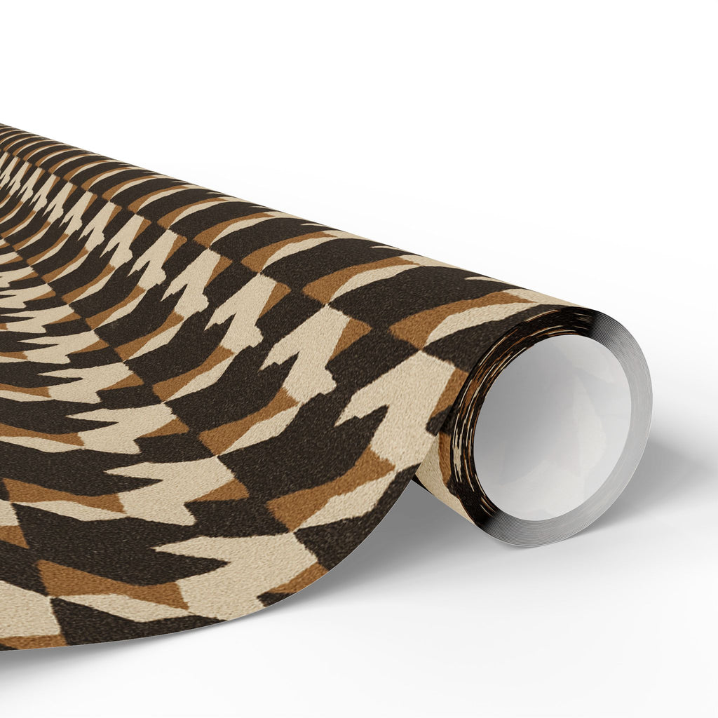 Houndstooth Pattern -Brown Wrapping Paper