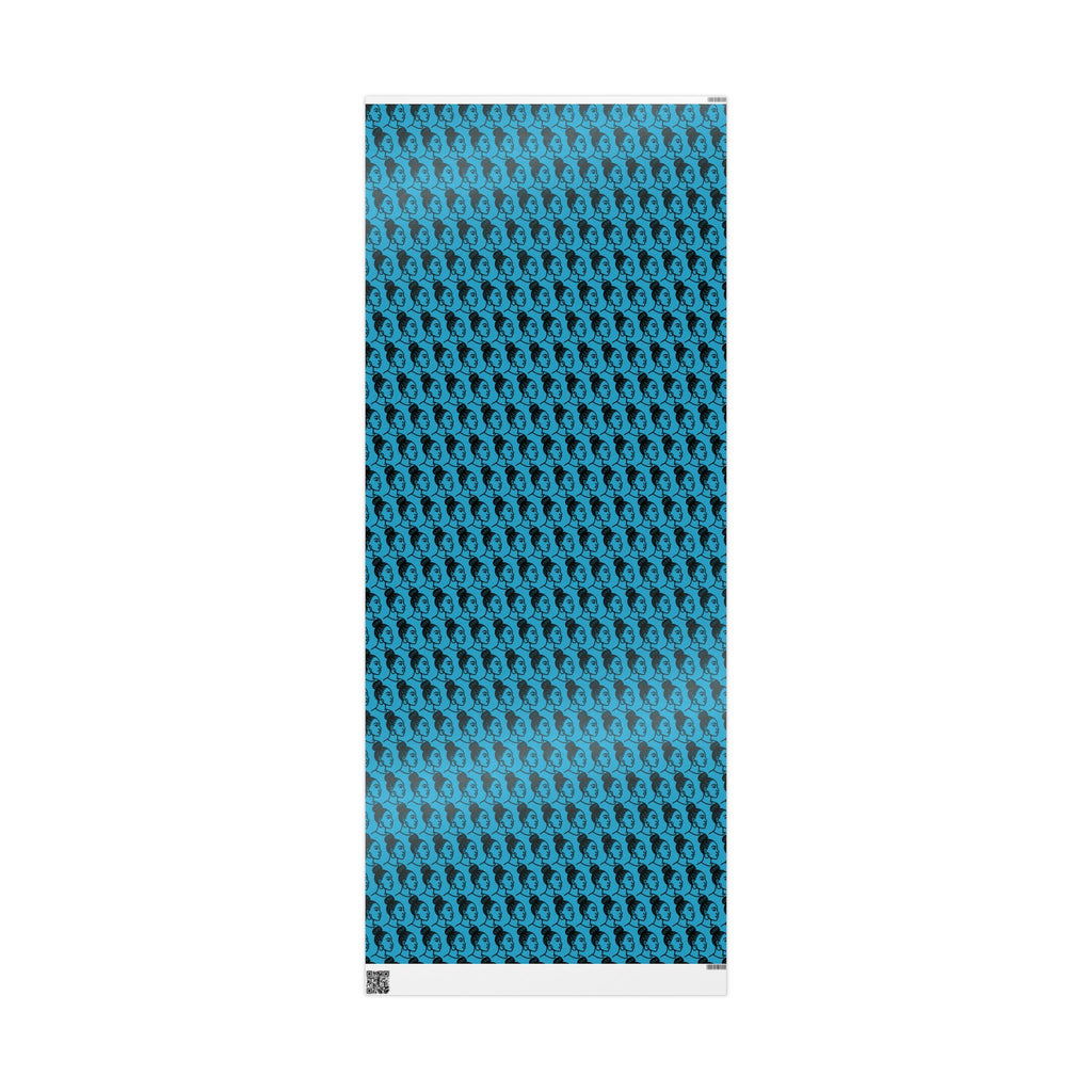 'High Bun' Blue Wrapping Paper