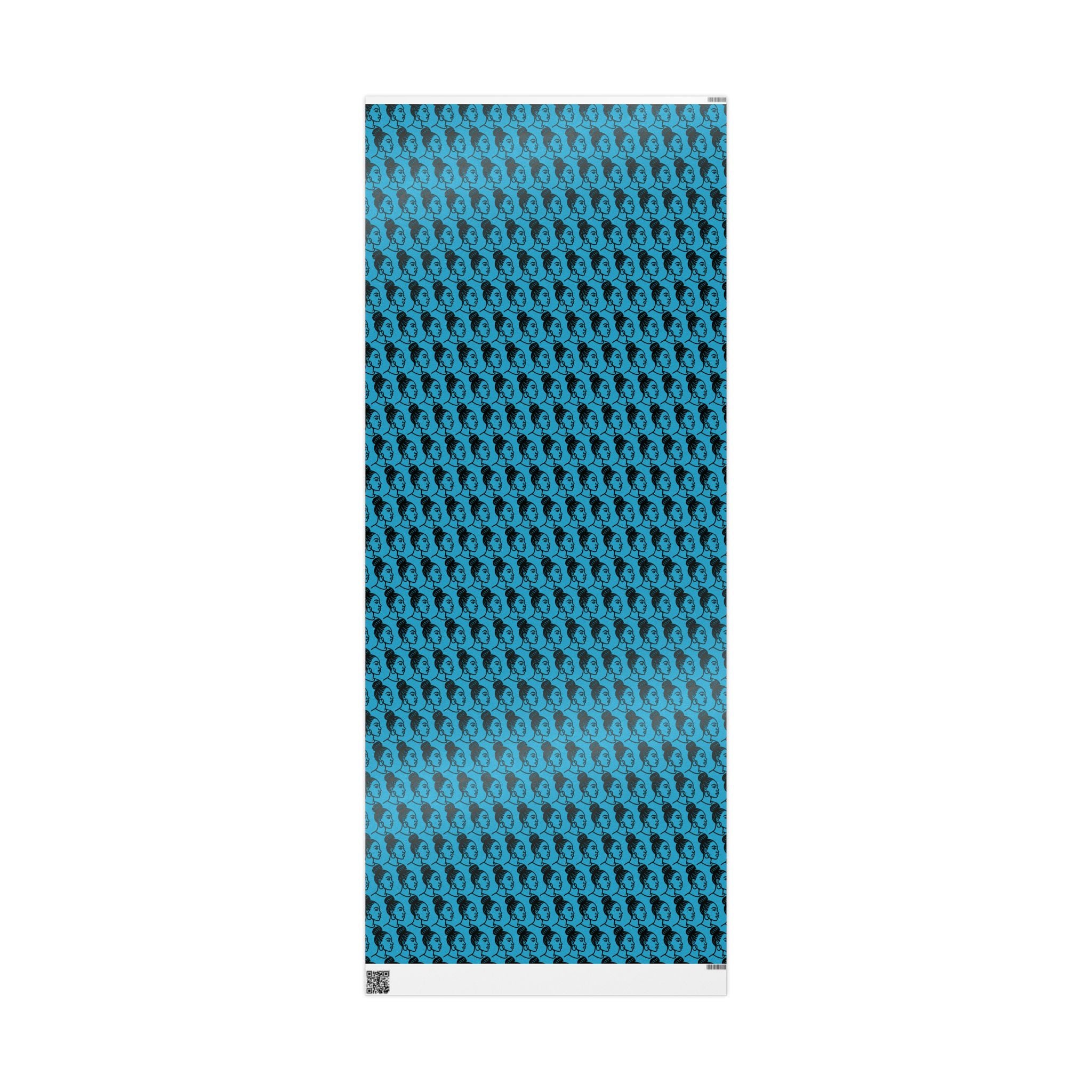 'High Bun' Blue Wrapping Paper