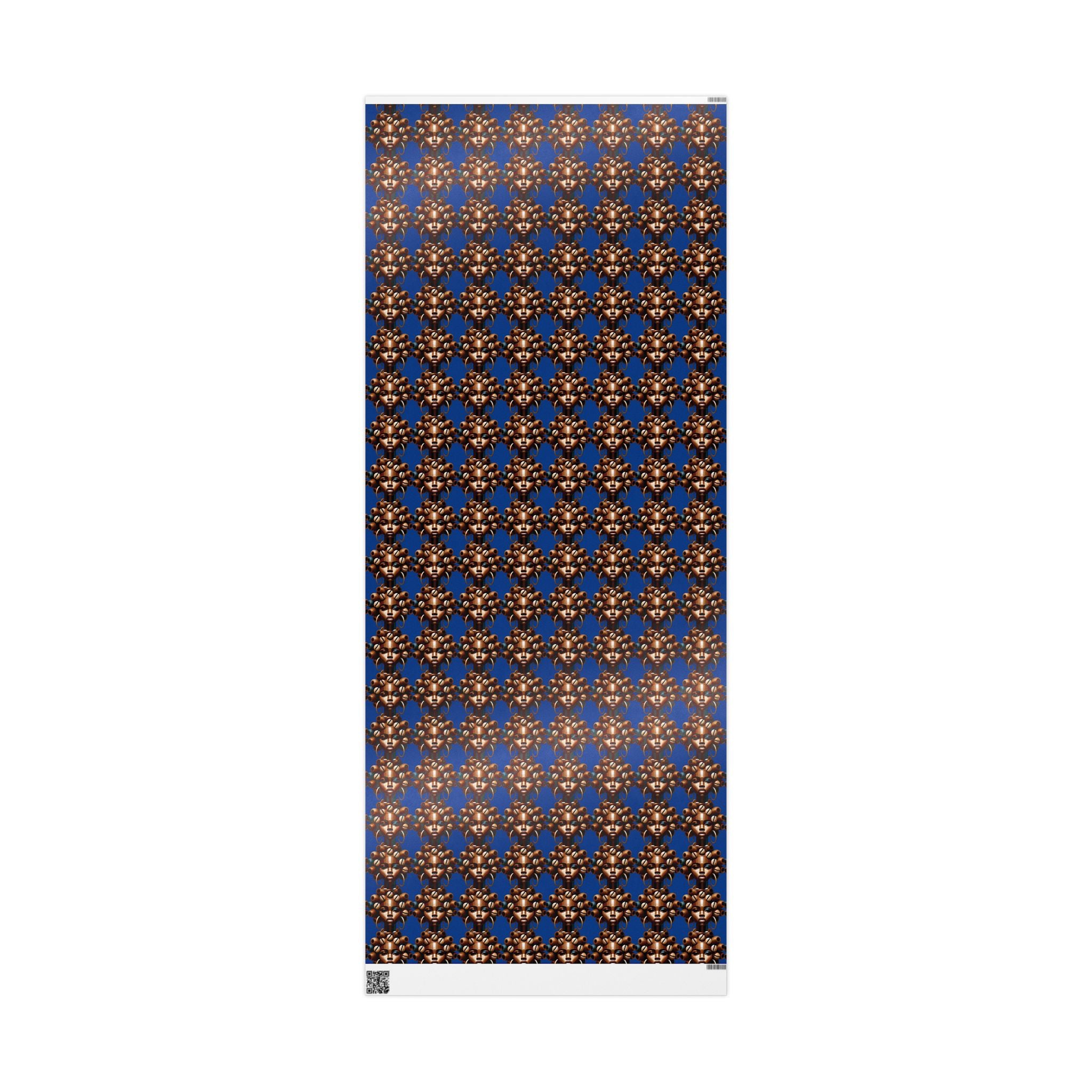 'Dollie' Blue Wrapping Paper Roll
