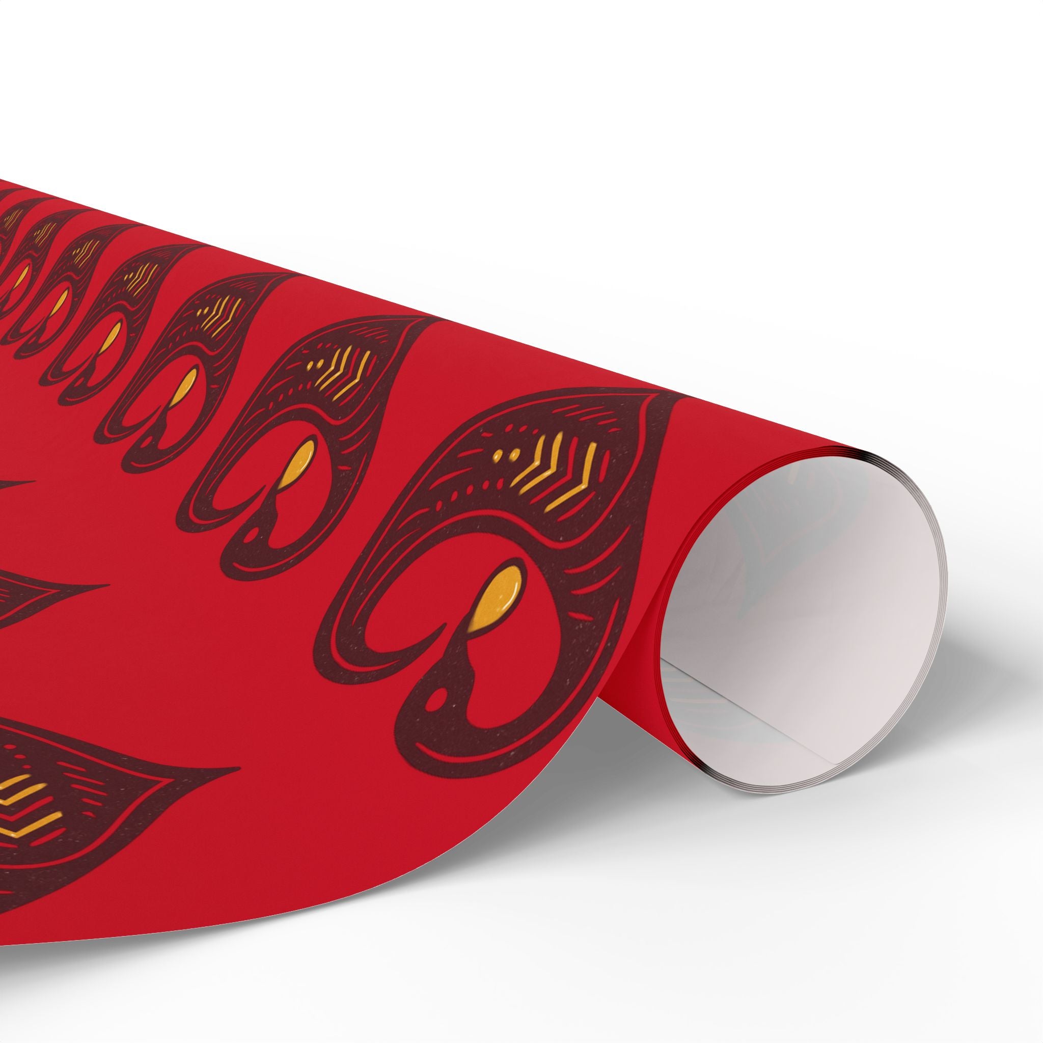 Adinkra Red Sankofa Heart Wrapping Paper