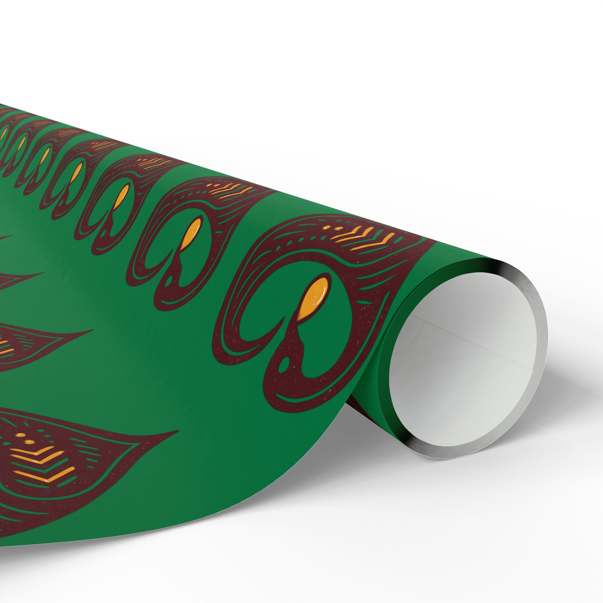 Adinkra Green Sankofa Heart Wrapping Paper