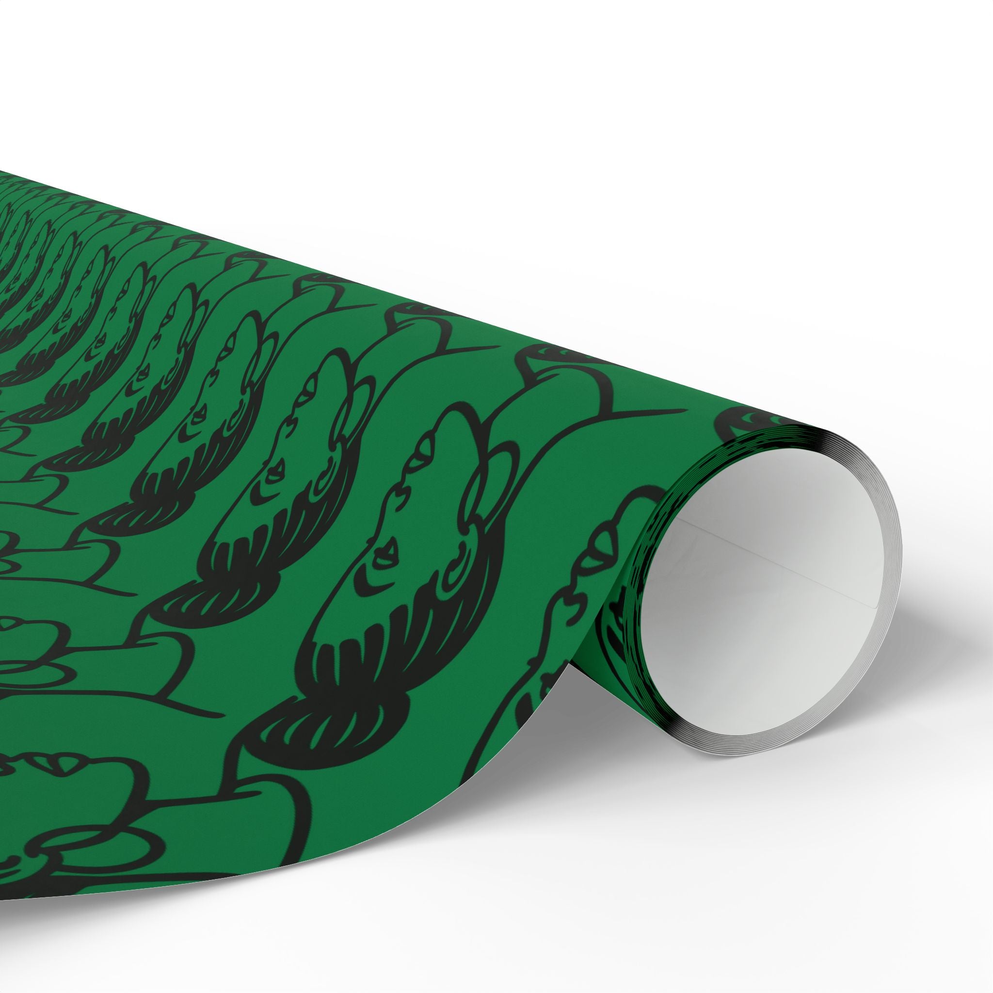 'High Bun' Green Wrapping Paper