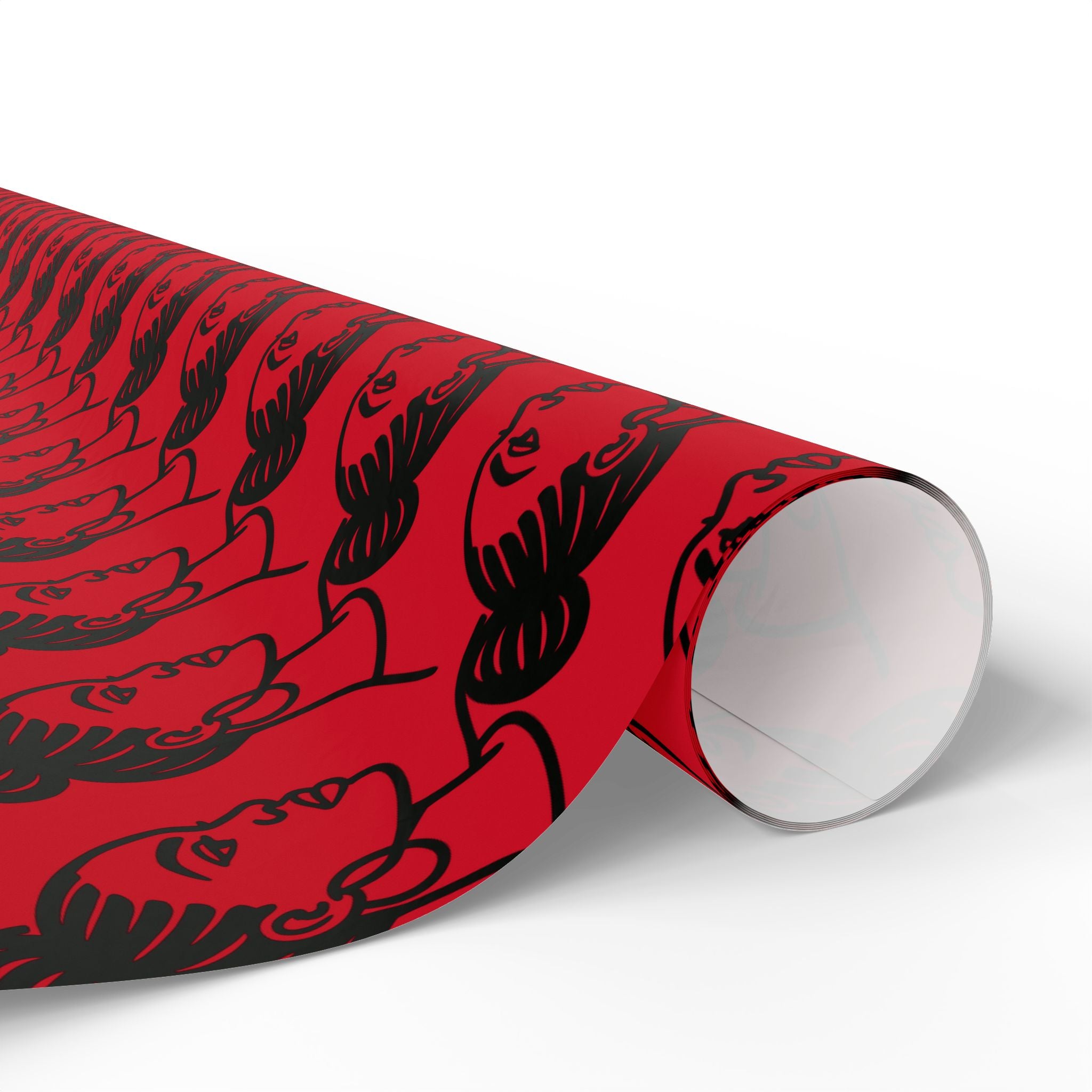 'High Bun' Red Wrapping Paper