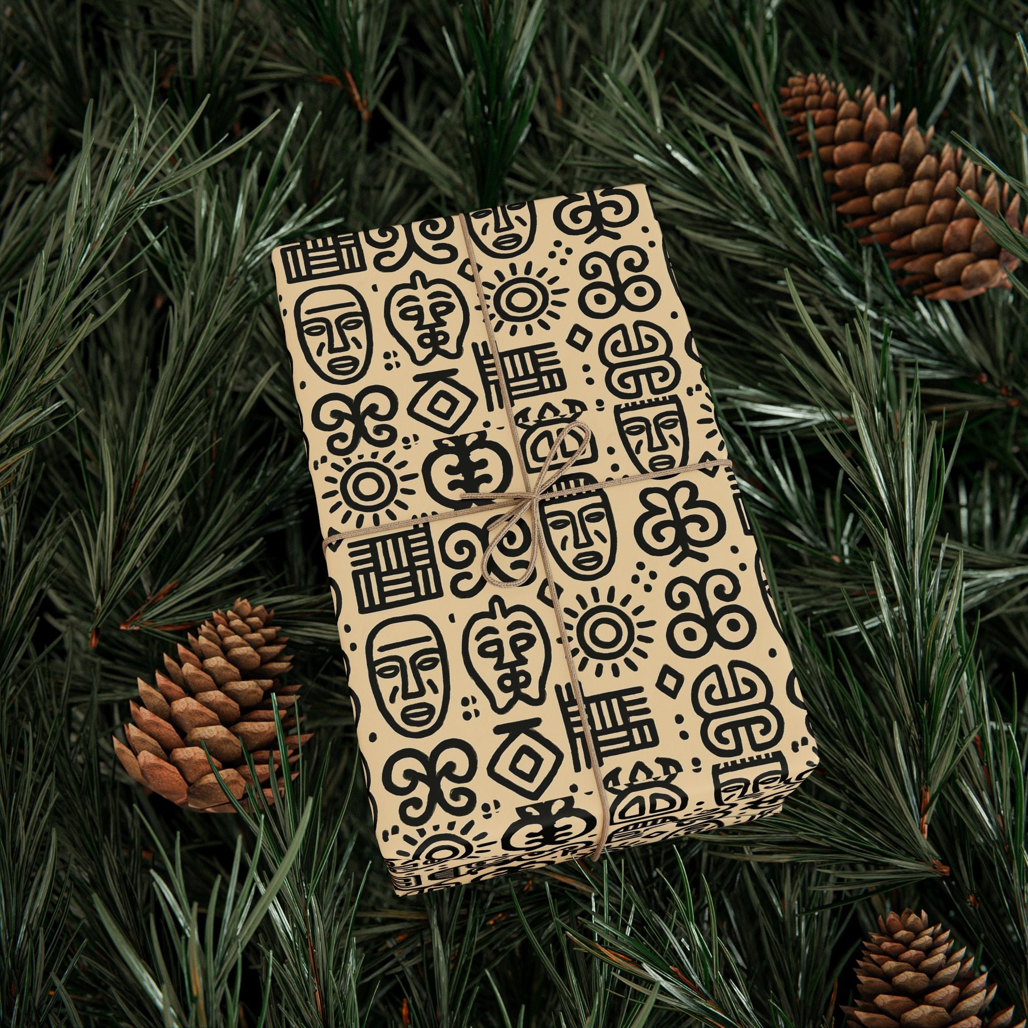 Adrinka Tan Wrapping Paper symbols