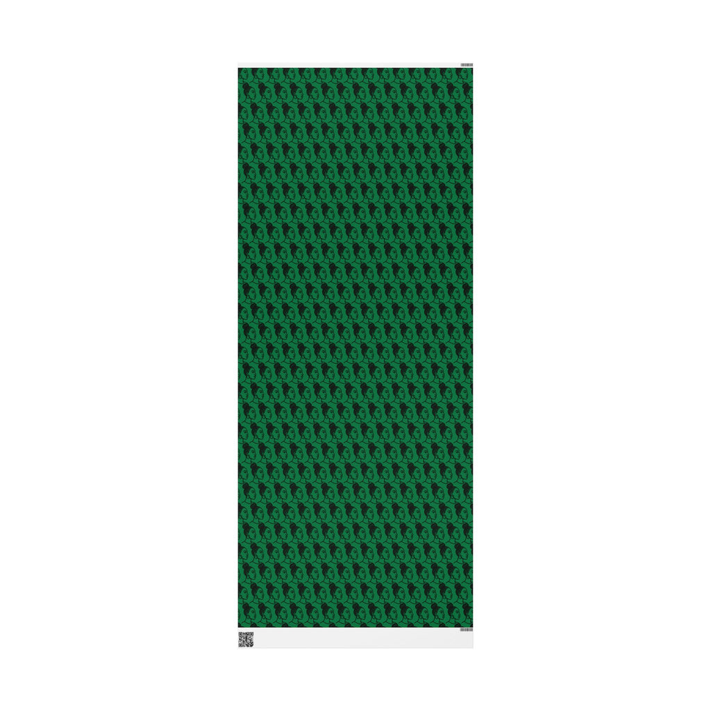 'High Bun' Green Wrapping Paper
