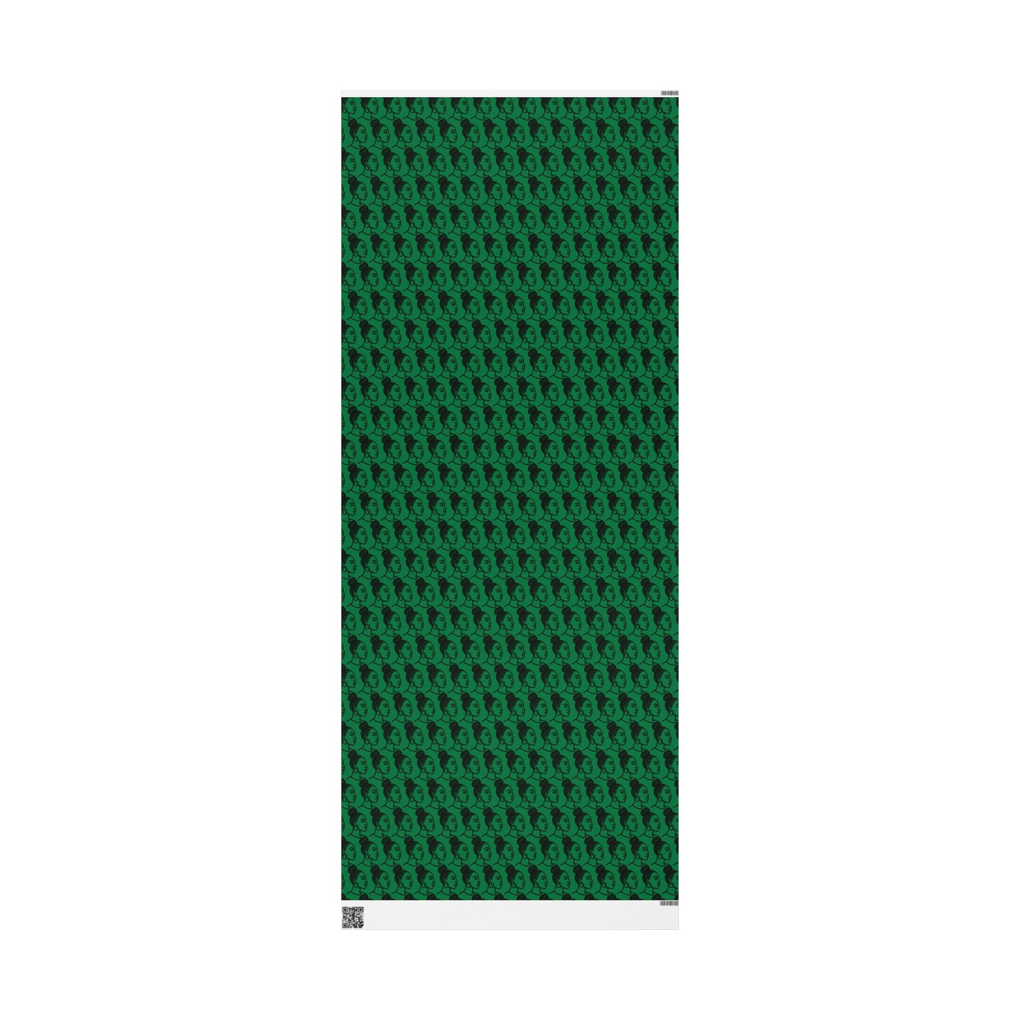 'High Bun' Green Wrapping Paper