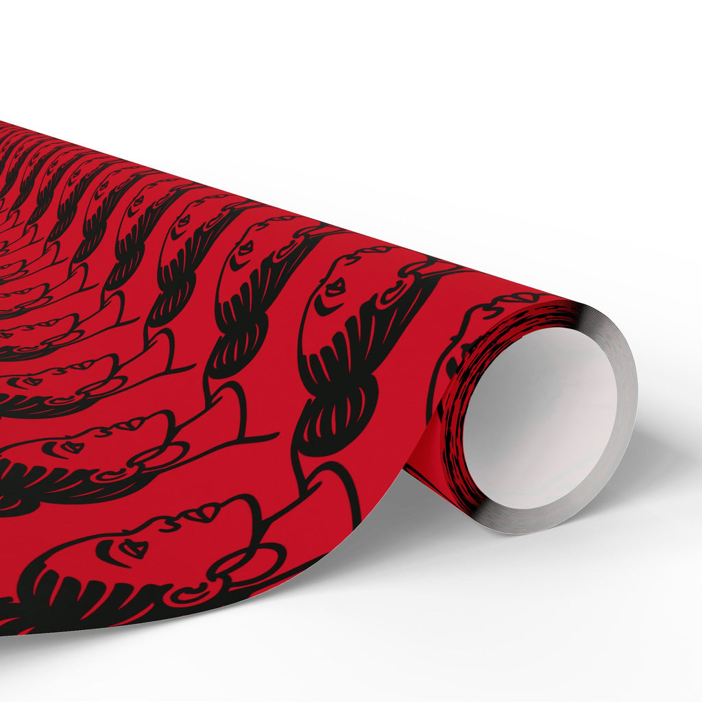 'High Bun' Red Wrapping Paper