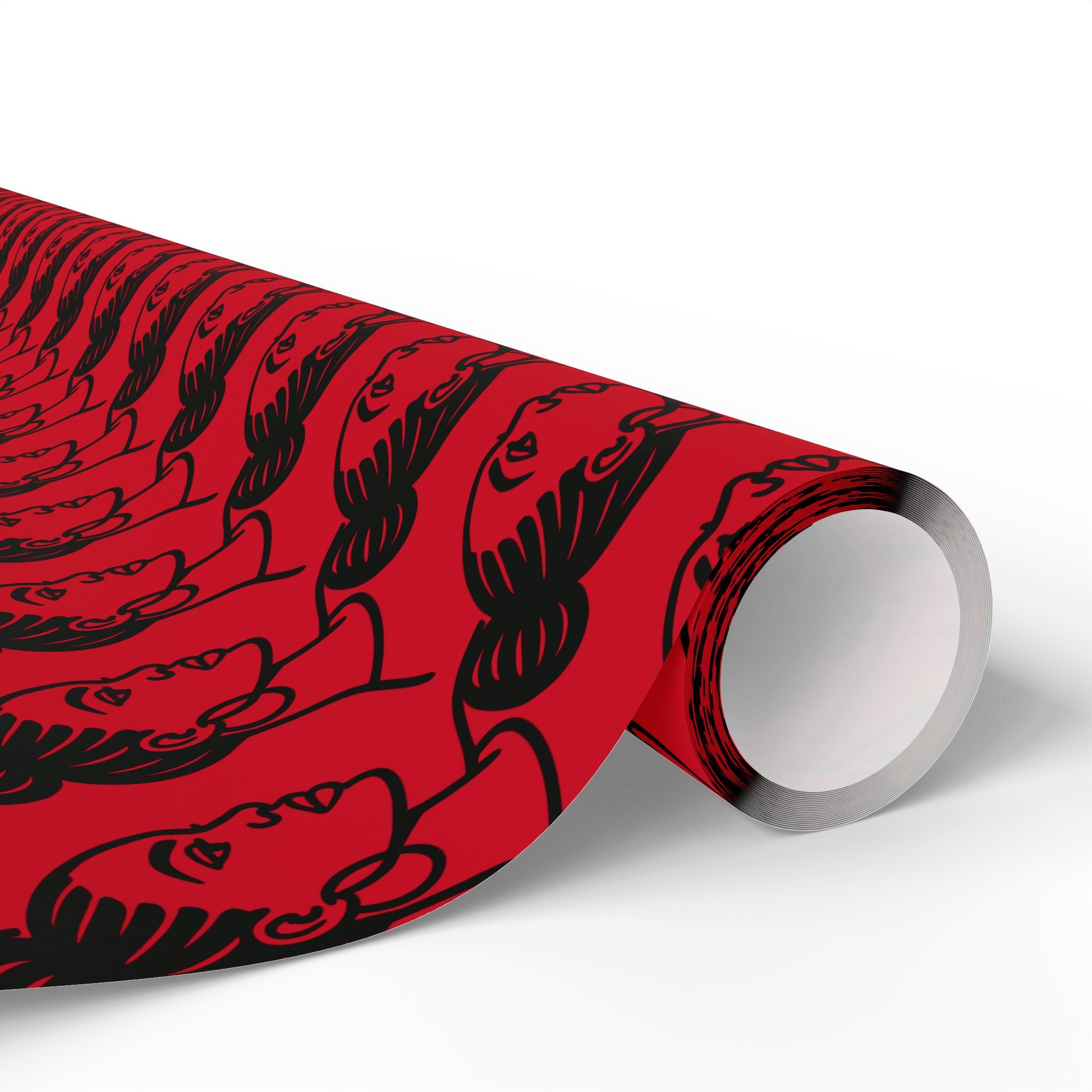 'High Bun' Red Wrapping Paper