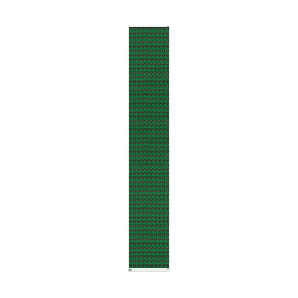 Adinkra Green Sankofa Heart Wrapping Paper
