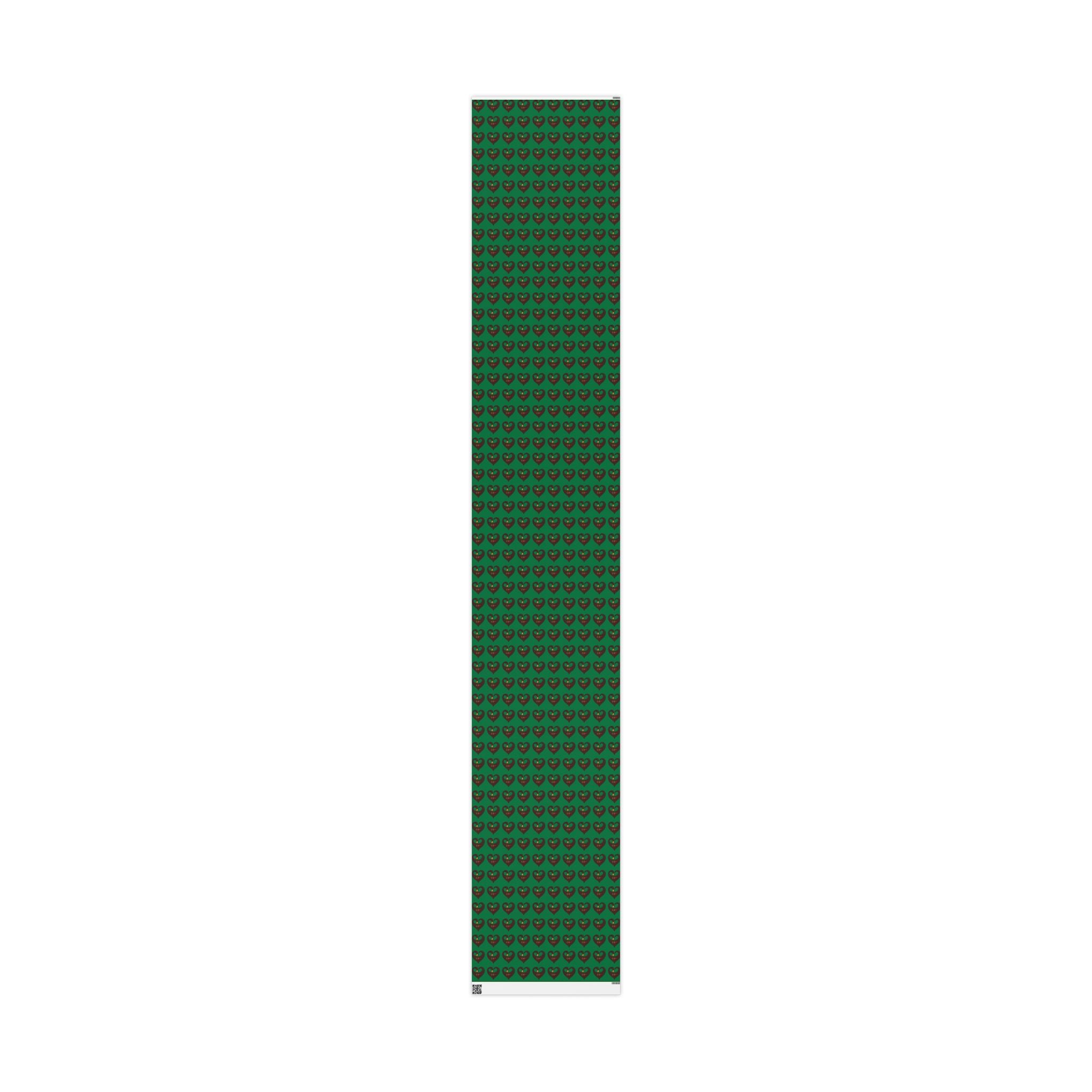 Adinkra Green Sankofa Heart Wrapping Paper