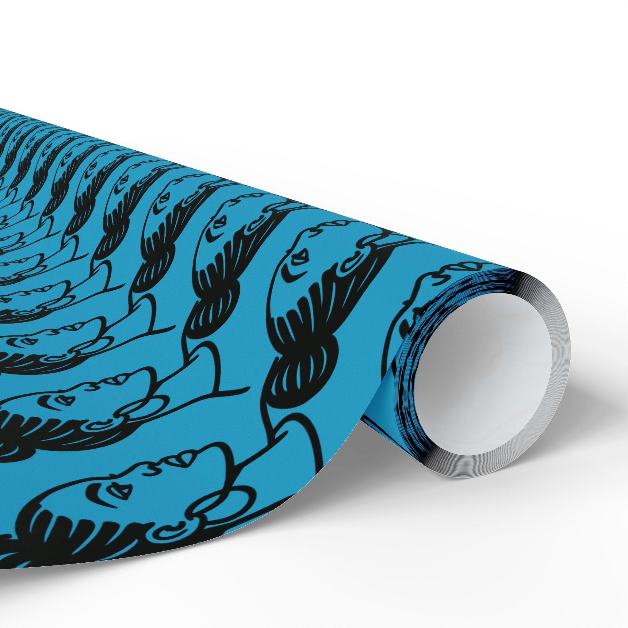 'High Bun' Blue Wrapping Paper