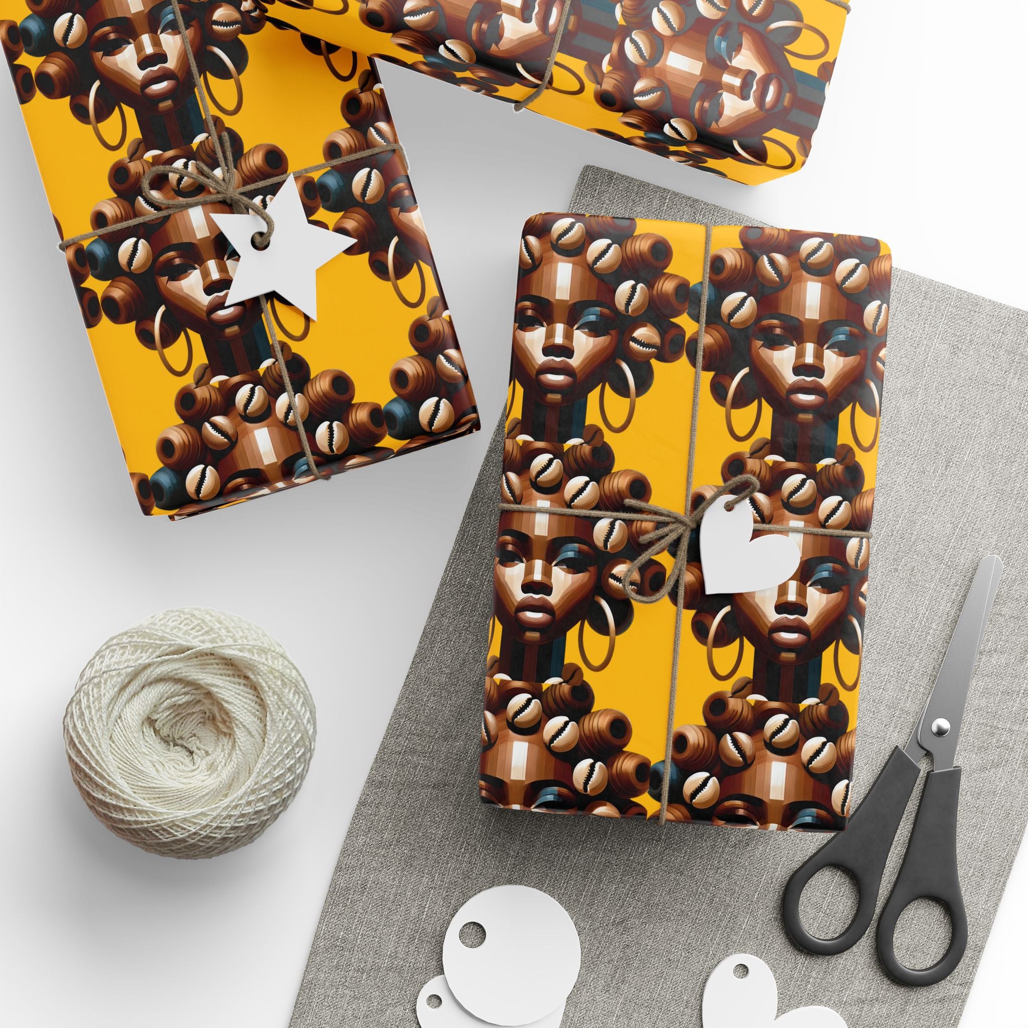 'Dollie' Yellow Wrapping Paper Roll