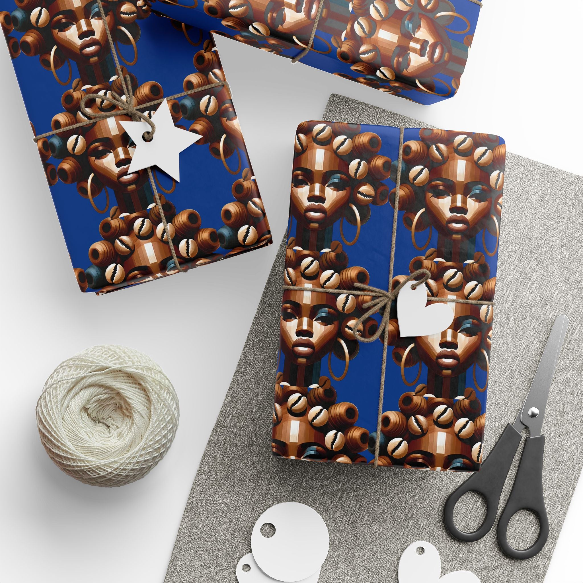'Dollie' Blue Wrapping Paper Roll