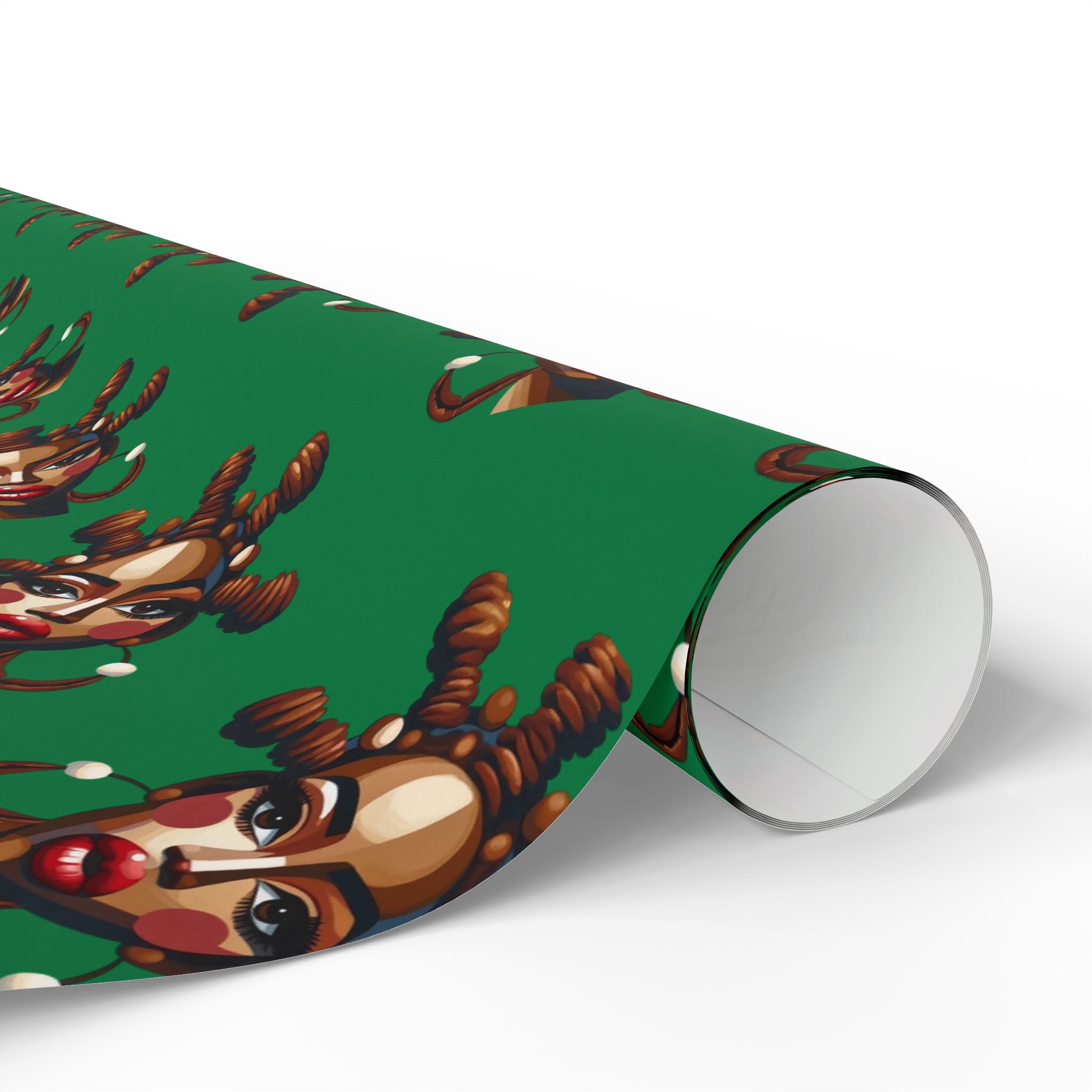 'Bantu' Green Gift Wrapping Paper Roll
