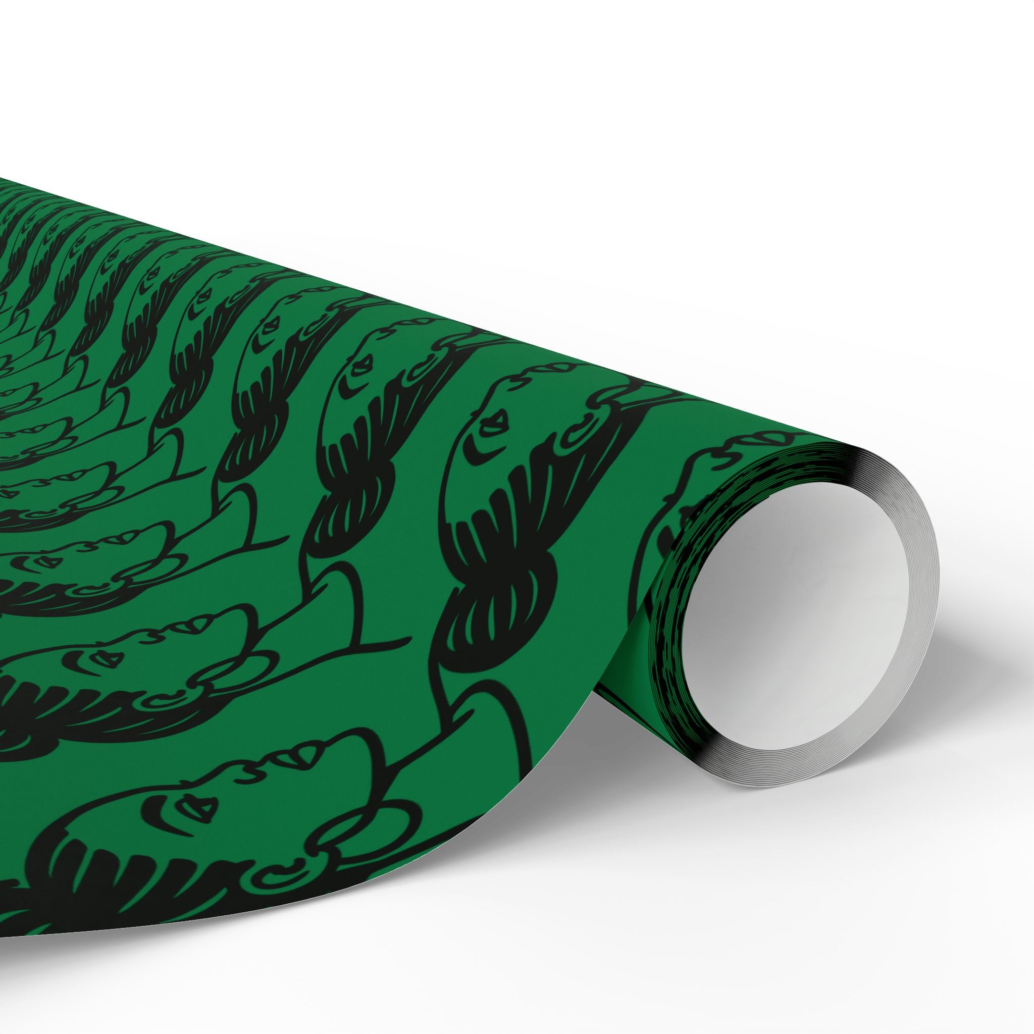 'High Bun' Green Wrapping Paper