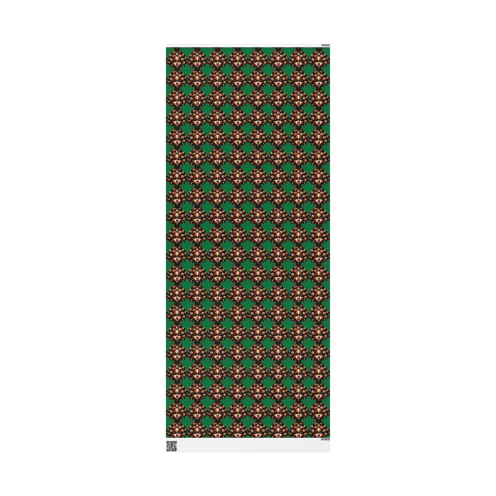 'Dollie' Green Wrapping Paper Roll