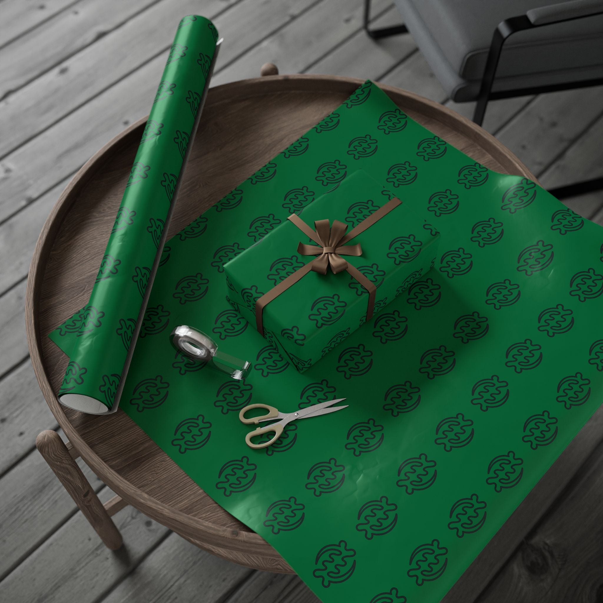 Adinkra Gye Nyame Green Wrapping Paper