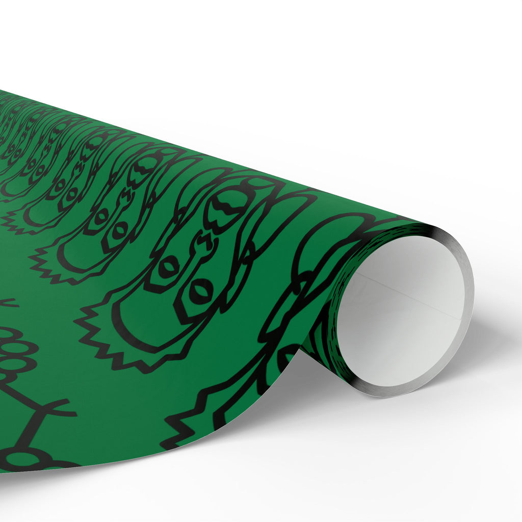 'He is Him' Green Wrapping Paper, Holiday Gift Wrap